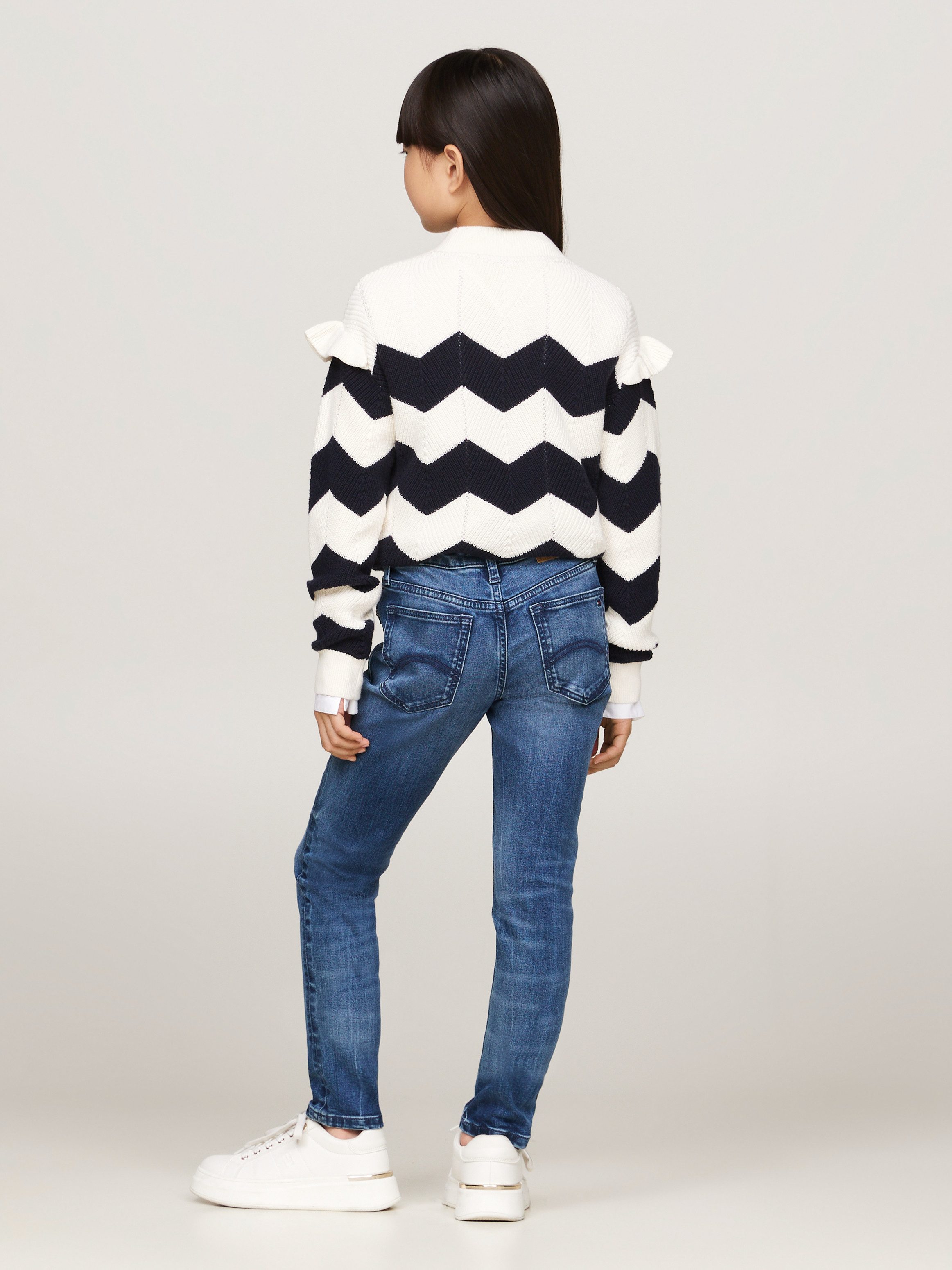 Tommy Hilfiger Skinny fit jeans NORA DARK WASH in blauwe wassing met logo-borduurwerk