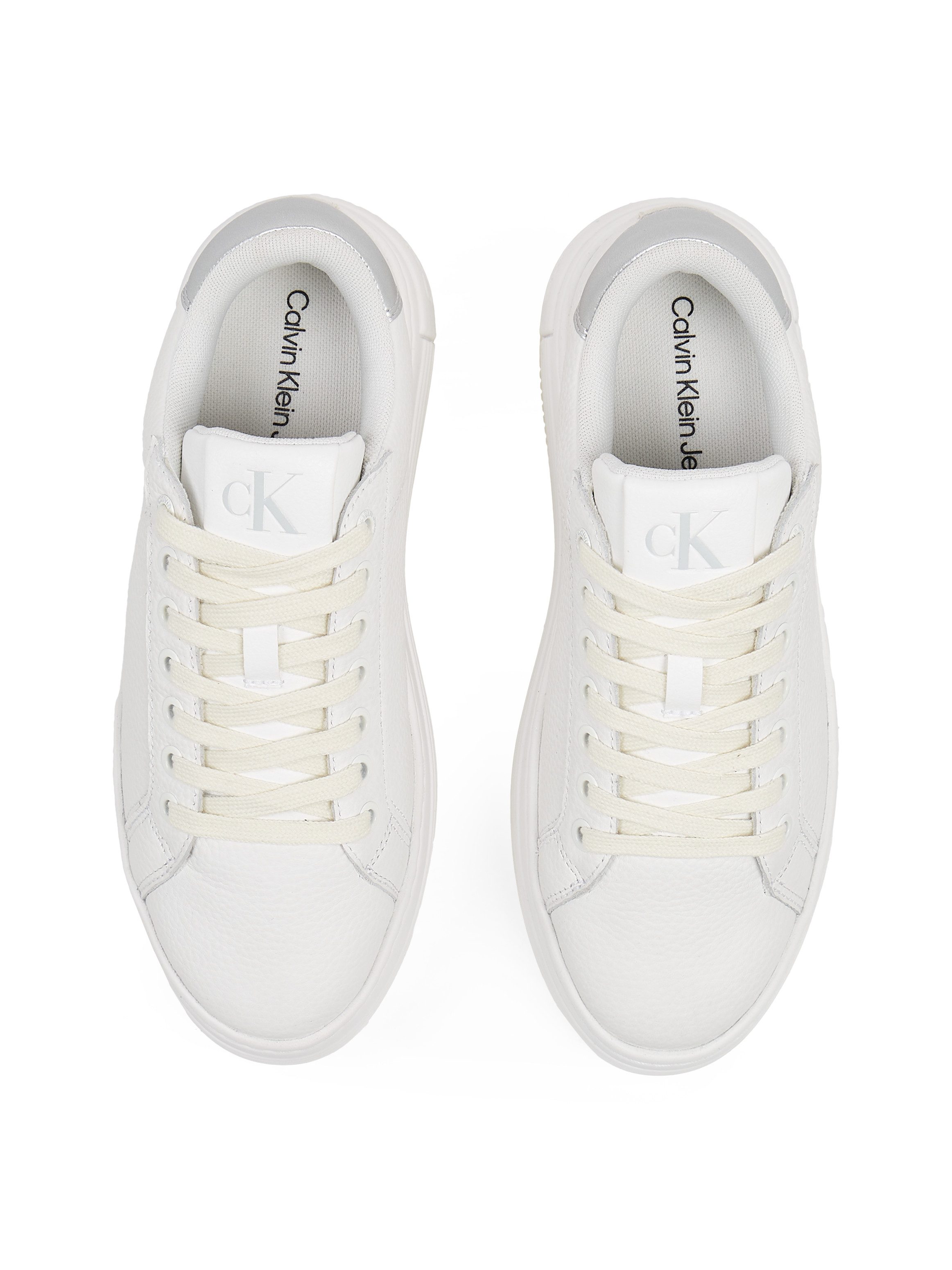 Calvin Klein Plateausneakers BOLD FLATF LOW MIX OHB veterschoenen, lage schoen, vrijetijdsschoen met hielcontrast