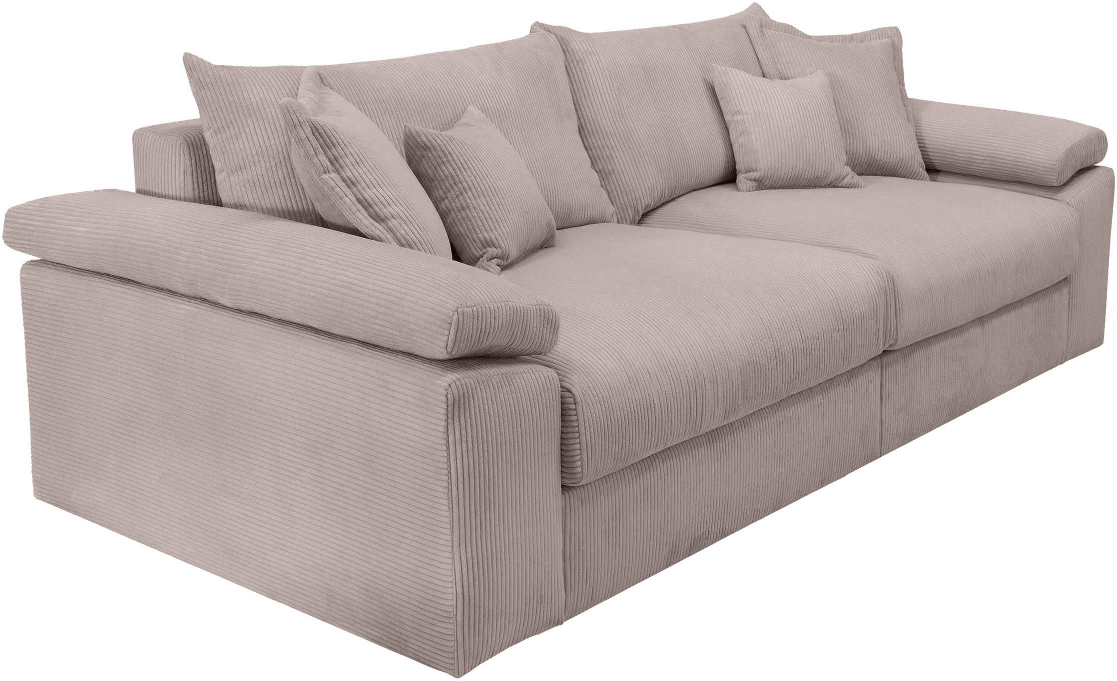 Home affaire Megabank Soft&Cosy XL - breedte 246 cm Mega-bank, in corduroy, met binnenvering