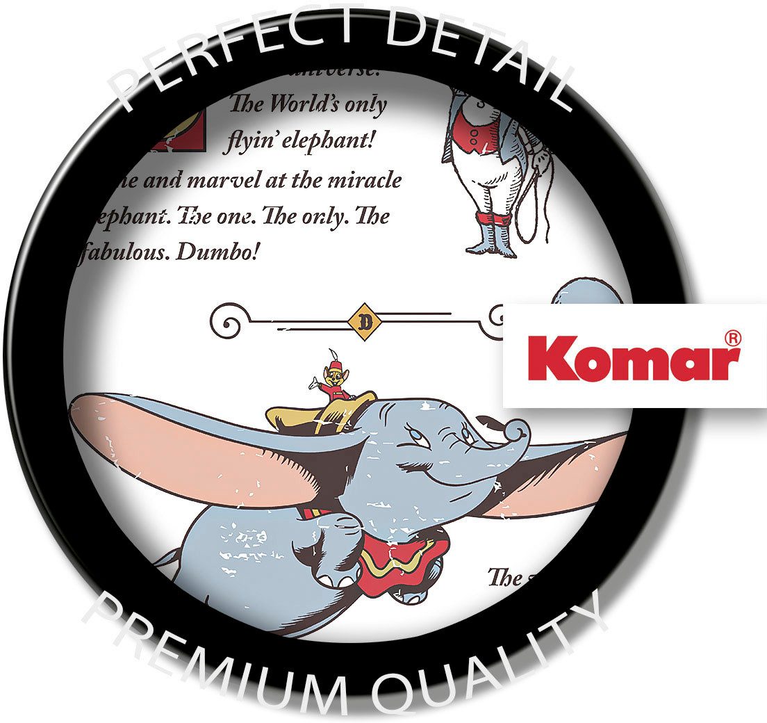 Komar Artprint op linnen Dumbo the Flying Elephant - Afmeting 40 x 60 cm (1 stuk)