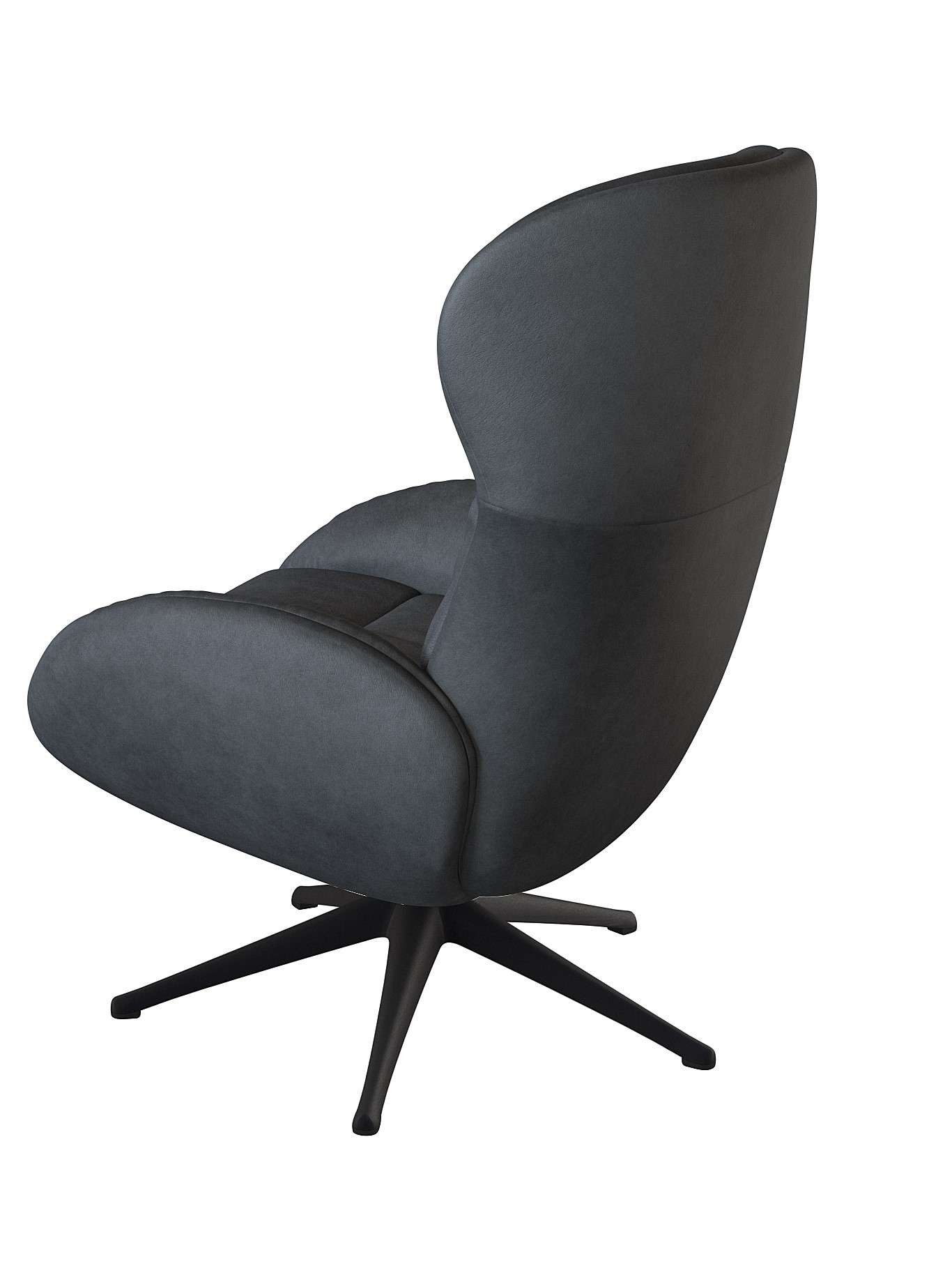 FLEXLUX Relaxfauteuil Haze, TV-stoel, fauteuil, stoffeerstoel Rugdeelverstelling, draaibaar, voet zwart