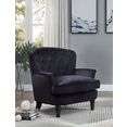 atlantic home collection fauteuil met pocketveringskern zwart