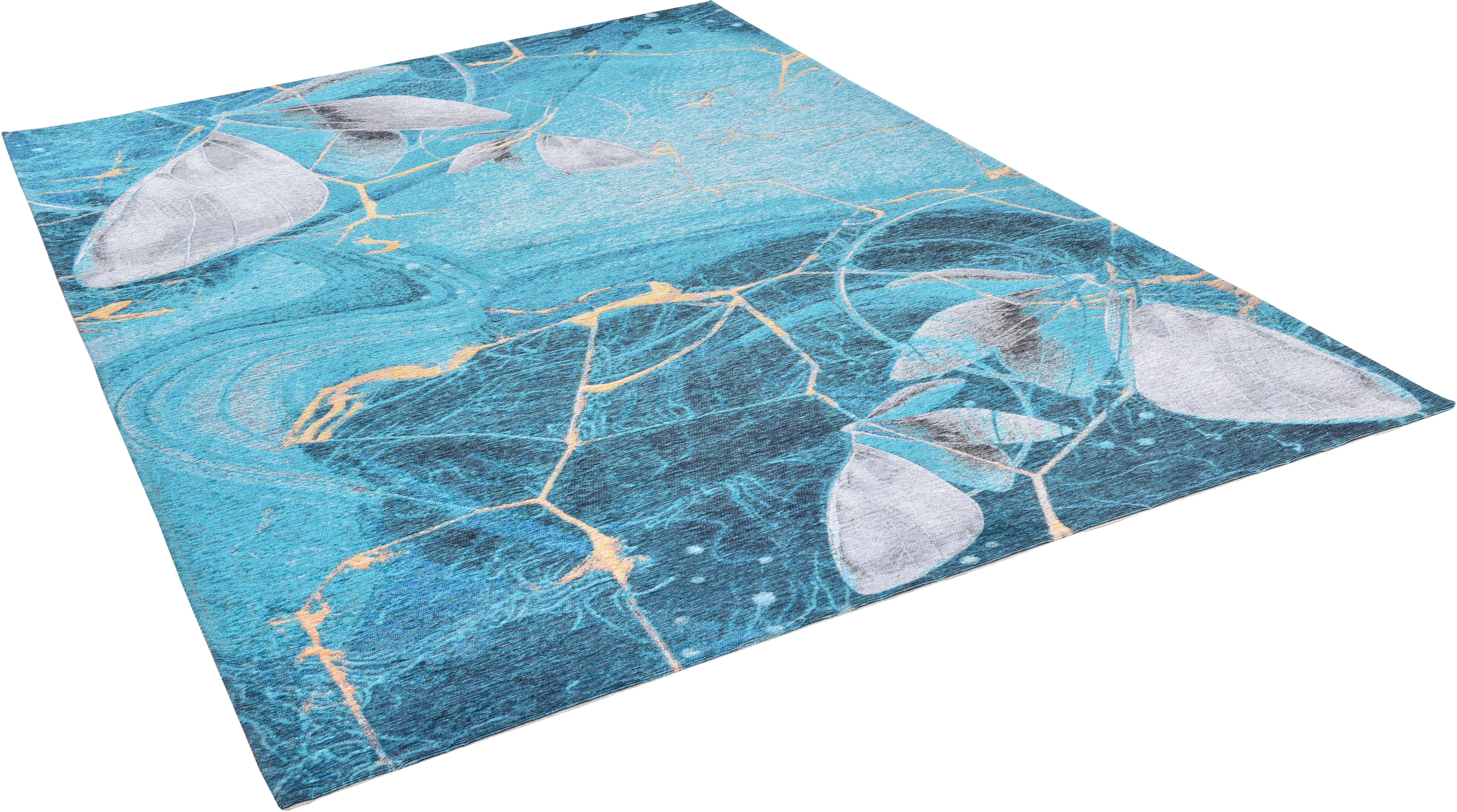 Gino Falcone Vloerkleed Cosima-110 plat geweven jacquard-vloerkleed, met chenillegaren, modern design