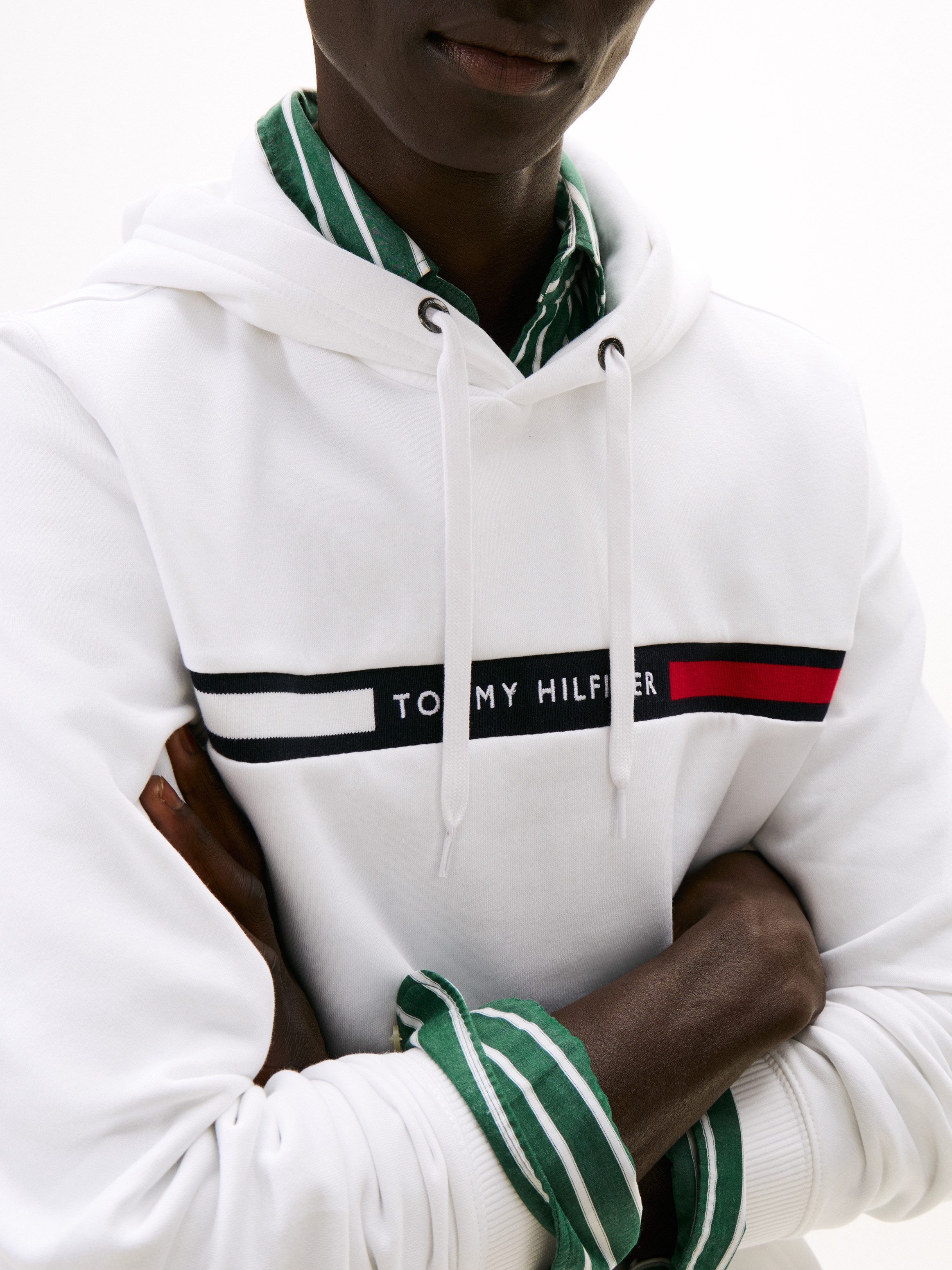 Tommy Hilfiger Hoodie HILFIGER CHEST INSERT HOODY met capuchon en logo