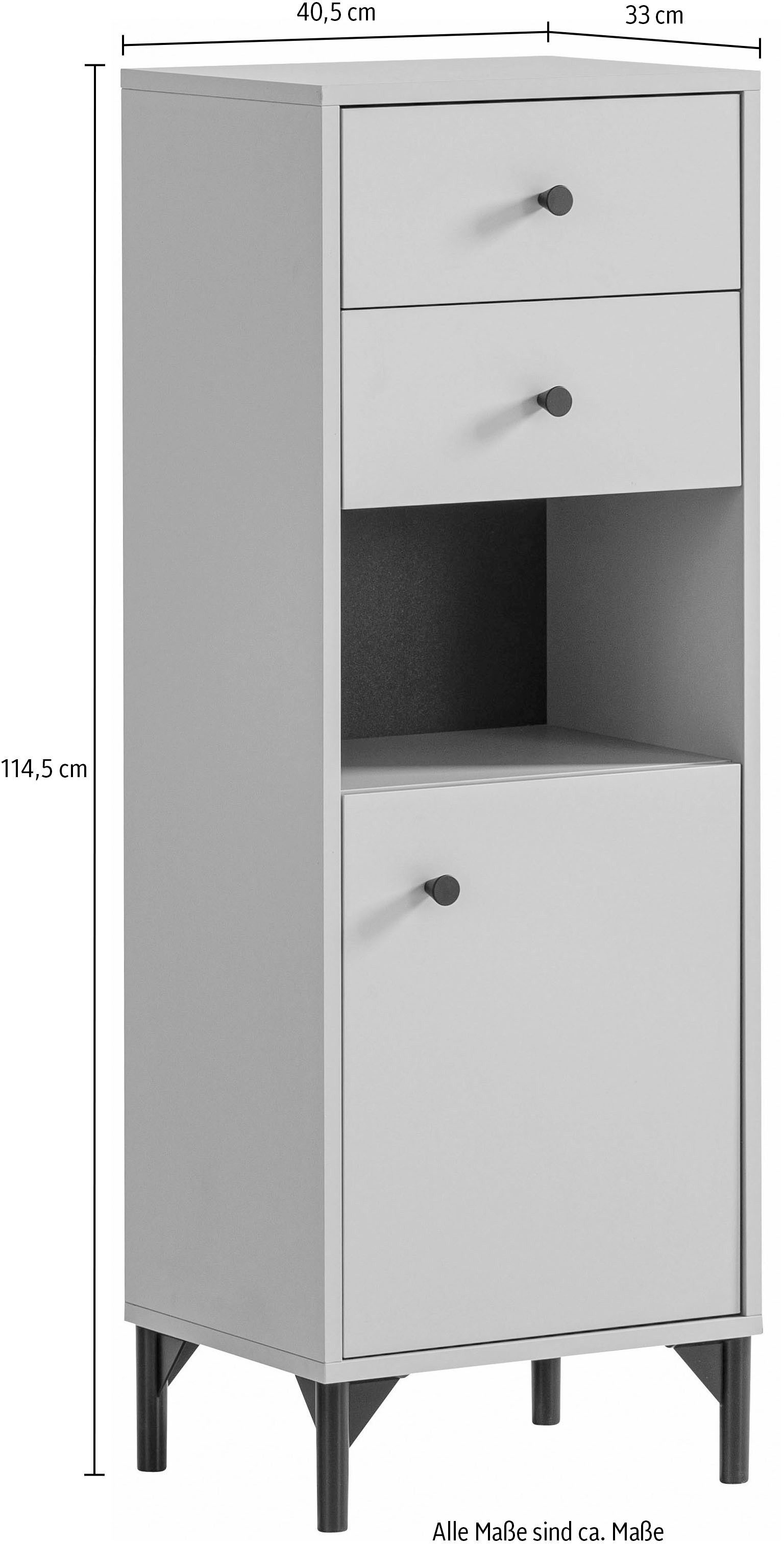 Schildmeyer Halfhoge kast Smash, breedte 40 cm Abrikozen decor, verwisselbare deuropening