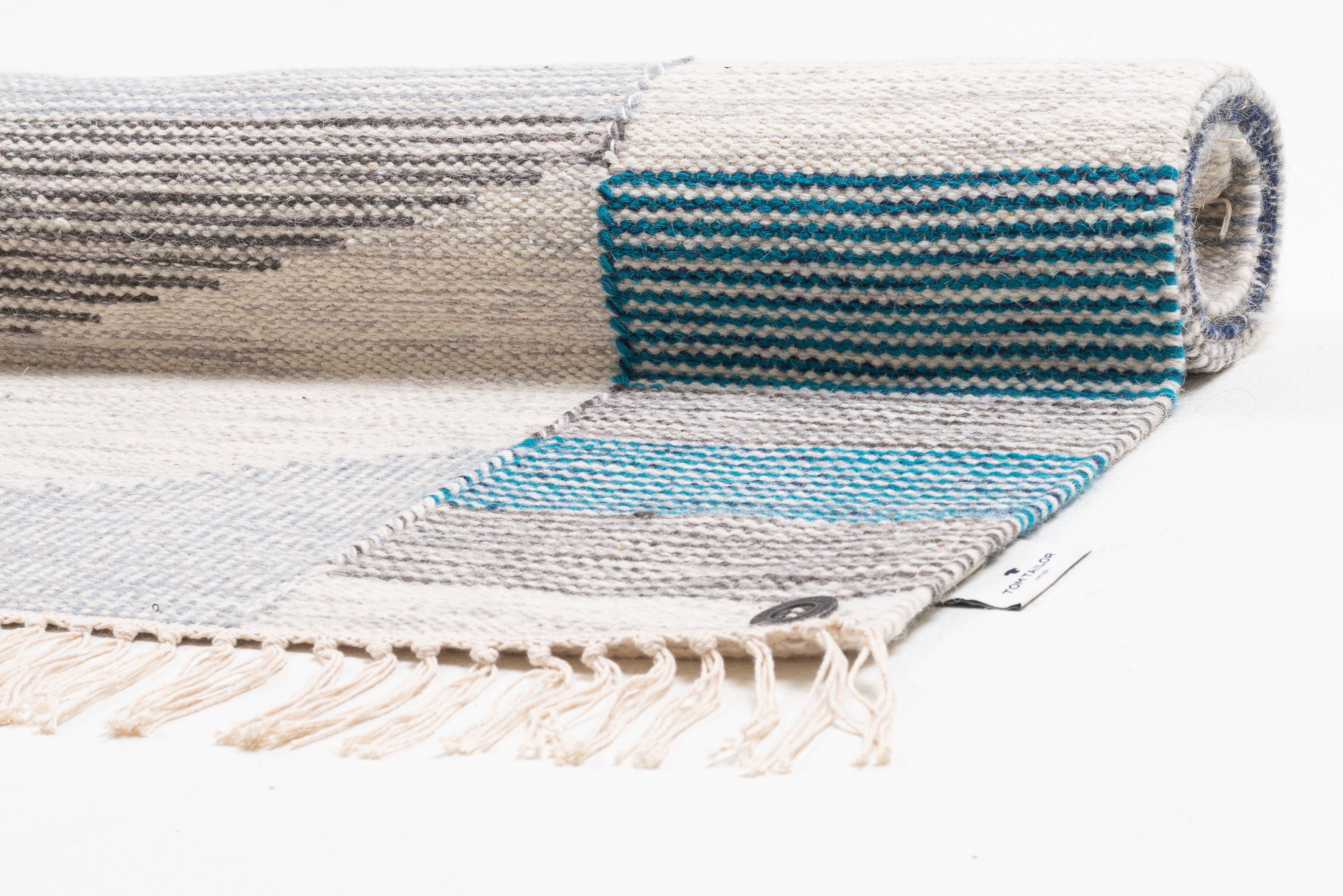 TOM TAILOR HOME Vloerkleed Modern Kelim met de hand geweven, met franje, boho-stijl