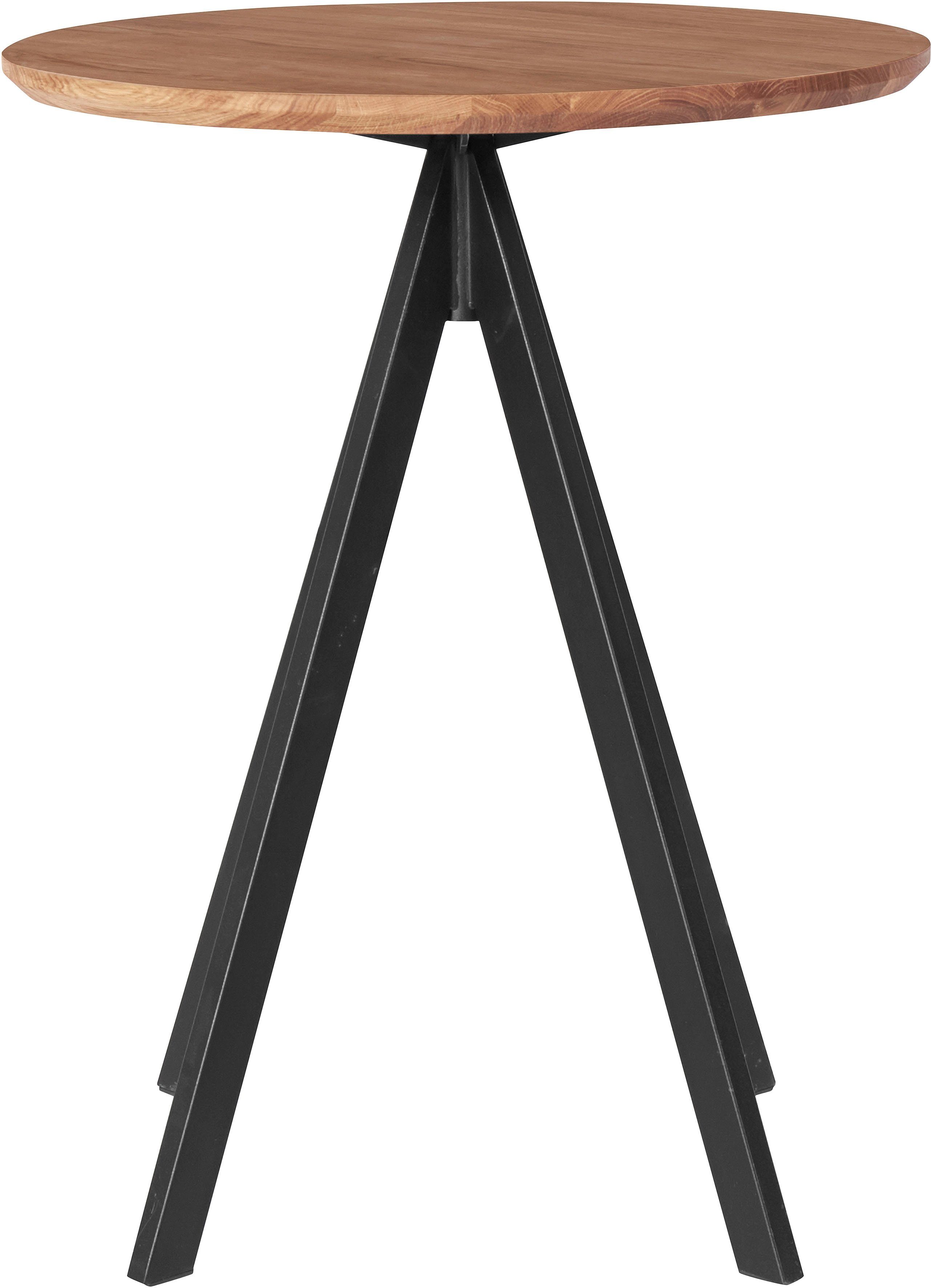 andas Eettafel Horsnab Tafelblad van massief eiken, massief FSC®- hout, onderstel van metaal