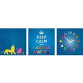 conni oberkircher´s wanddecoratie hakuna - keep calm i met decoratieve klok, quote, motivatie (set) multicolor