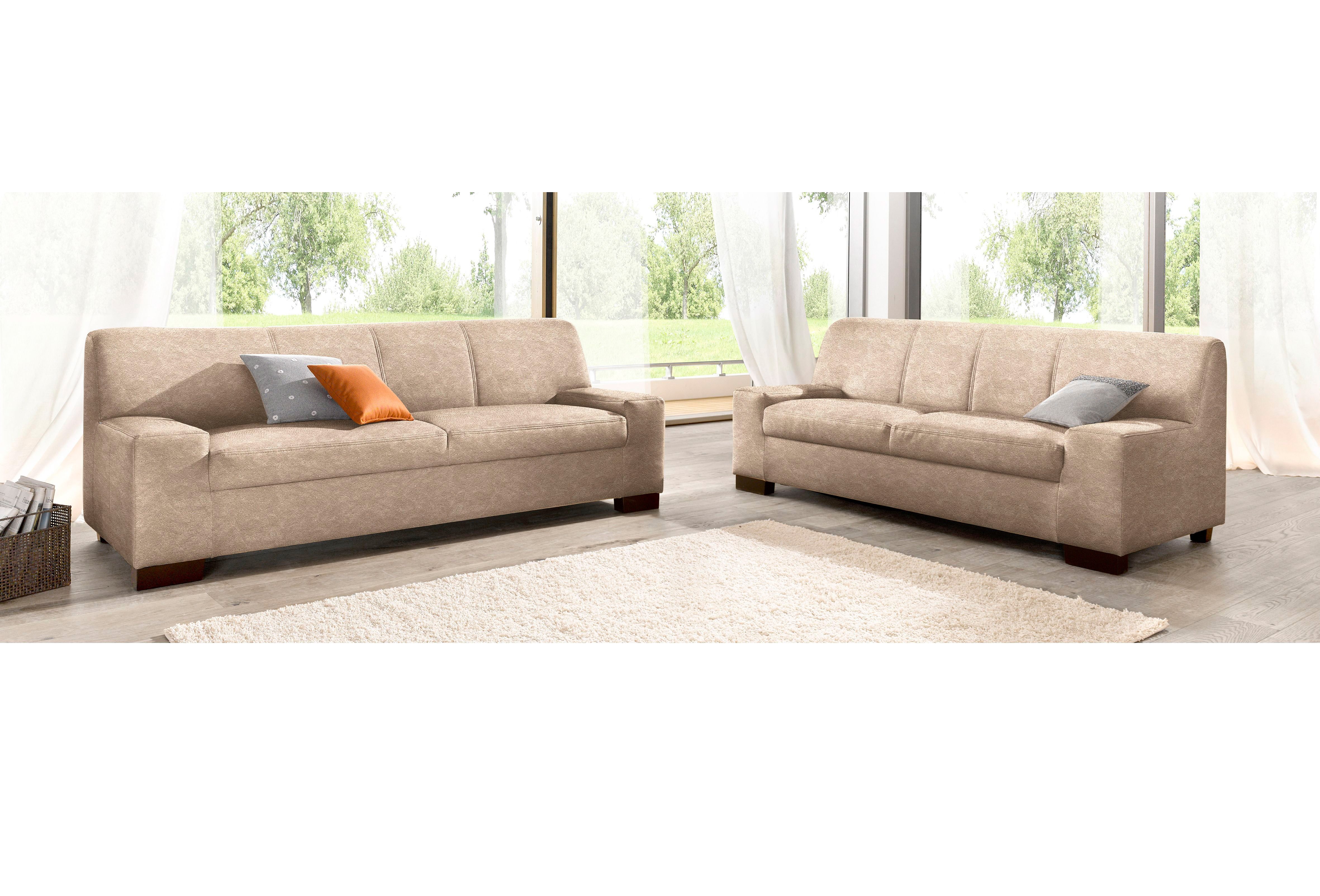 DOMO collection Zithoek Norma bestaand uit elk een 2- en 3-zitsbank (set)
