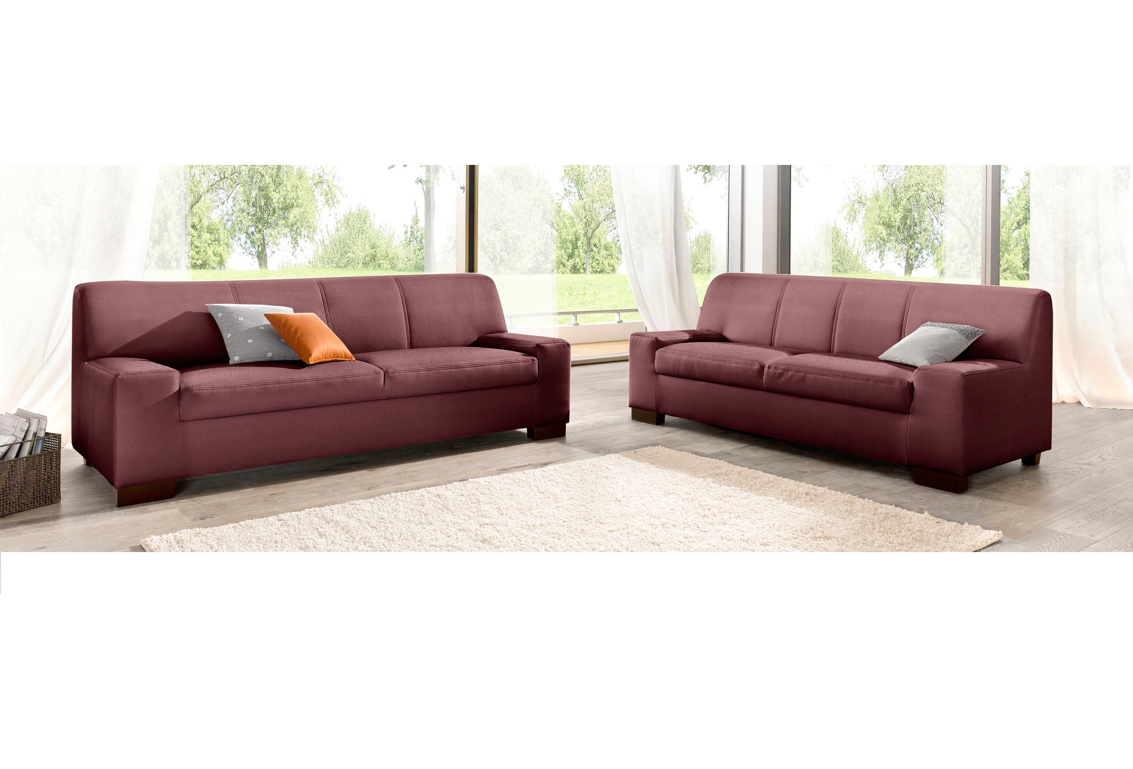 DOMO collection Zithoek Norma bestaand uit elk een 2- en 3-zitsbank (set)