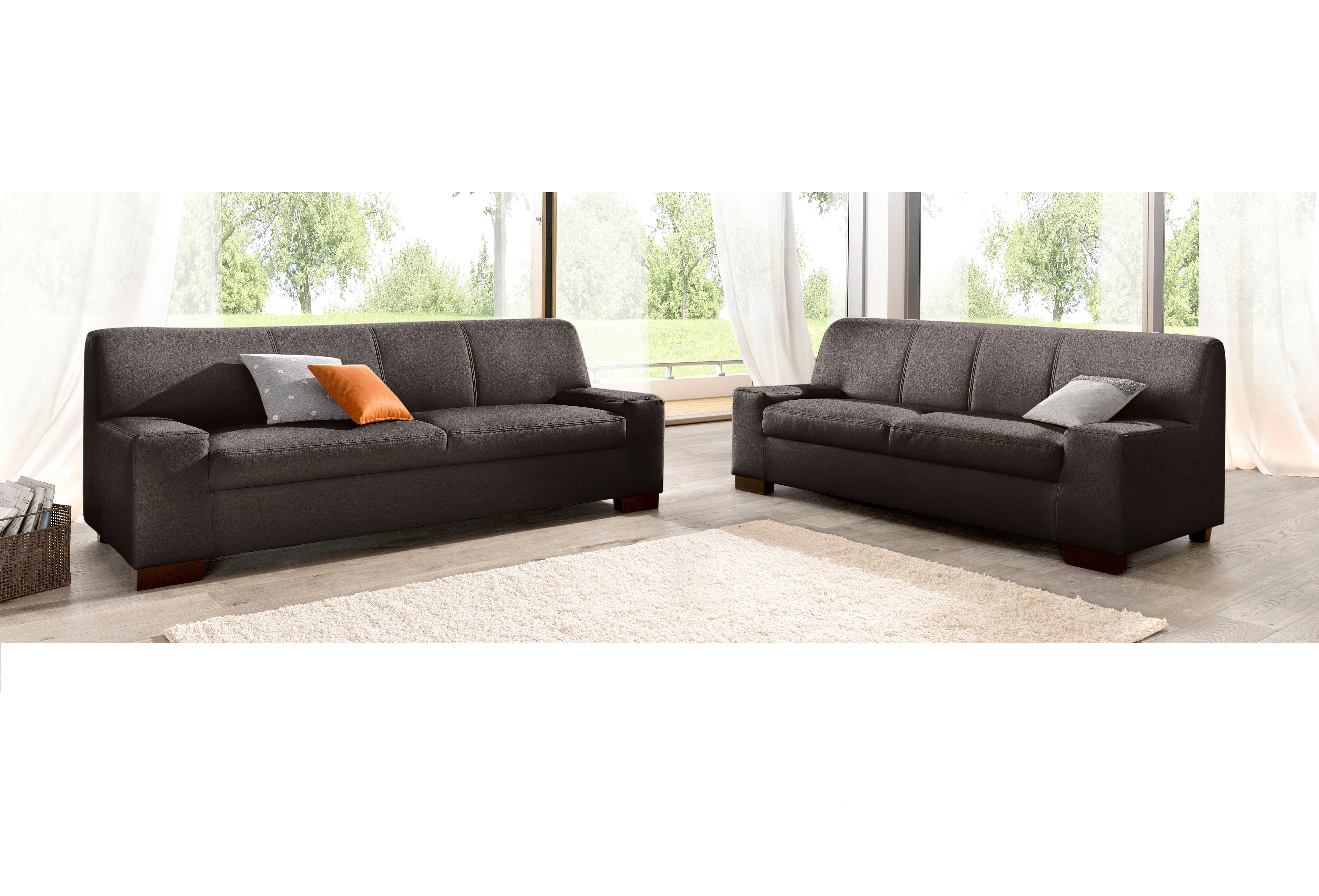 DOMO collection Zithoek Norma bestaand uit elk een 2- en 3-zitsbank (set)