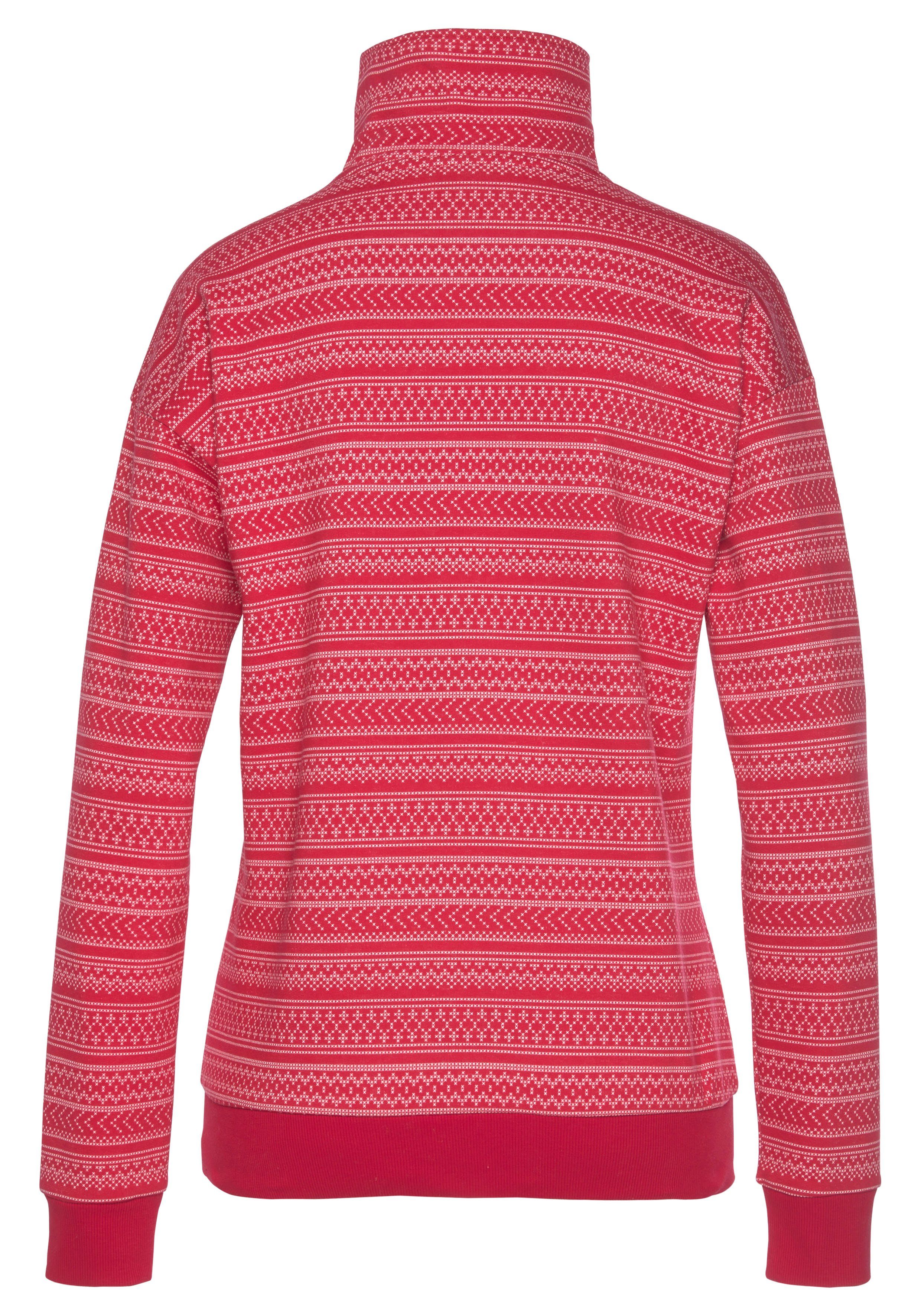 s.Oliver RED LABEL Beachwear Sweatshirt met noorse patroon, loungepak