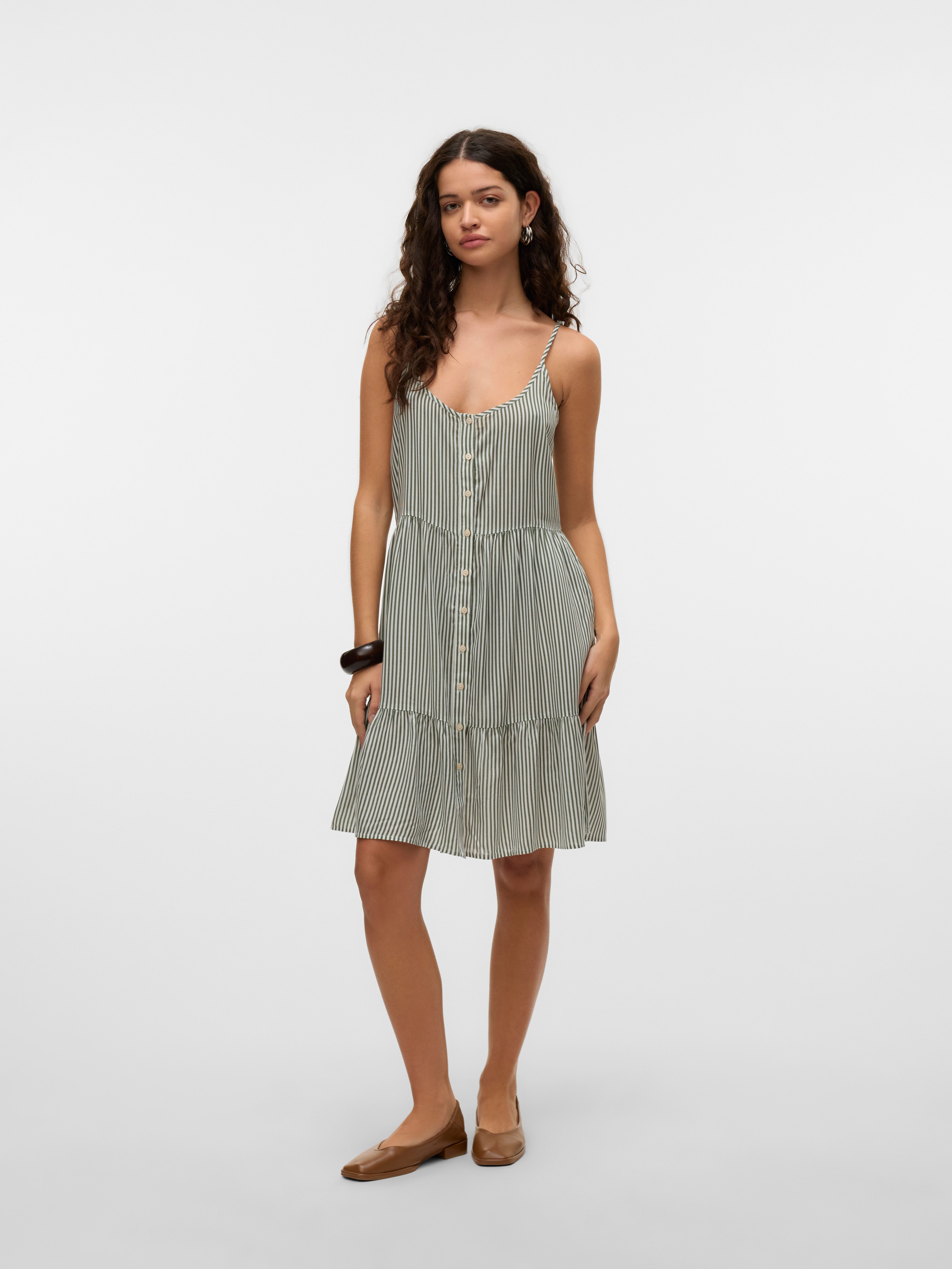 Vero Moda Jurk met bandjes VMBUMPY SHORT SINGLET DRESS WVN GA NOOS