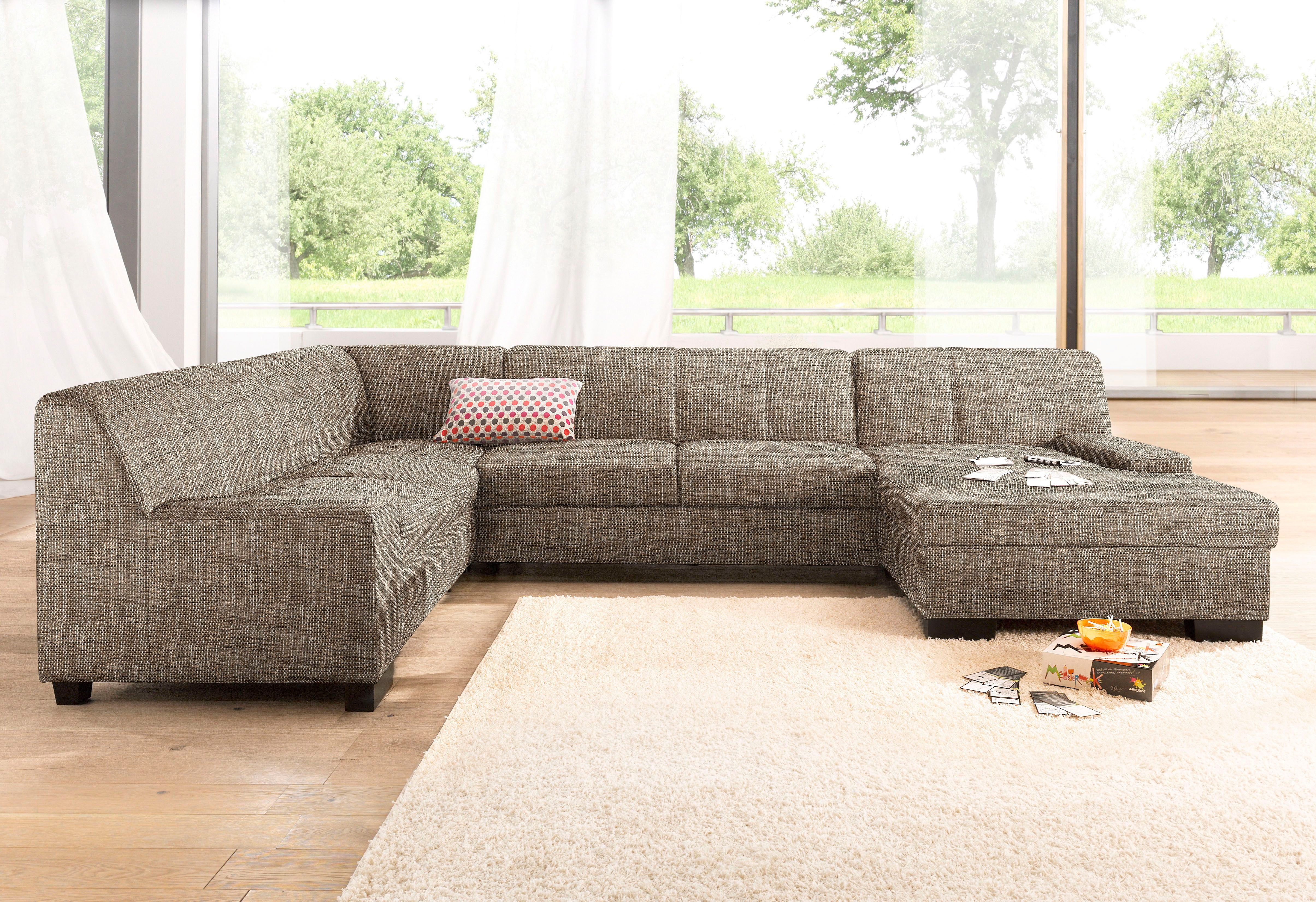 DOMO collection Zithoek Norma Top, elegant en modern, platte armleuningen, comfortabel, U-vorm