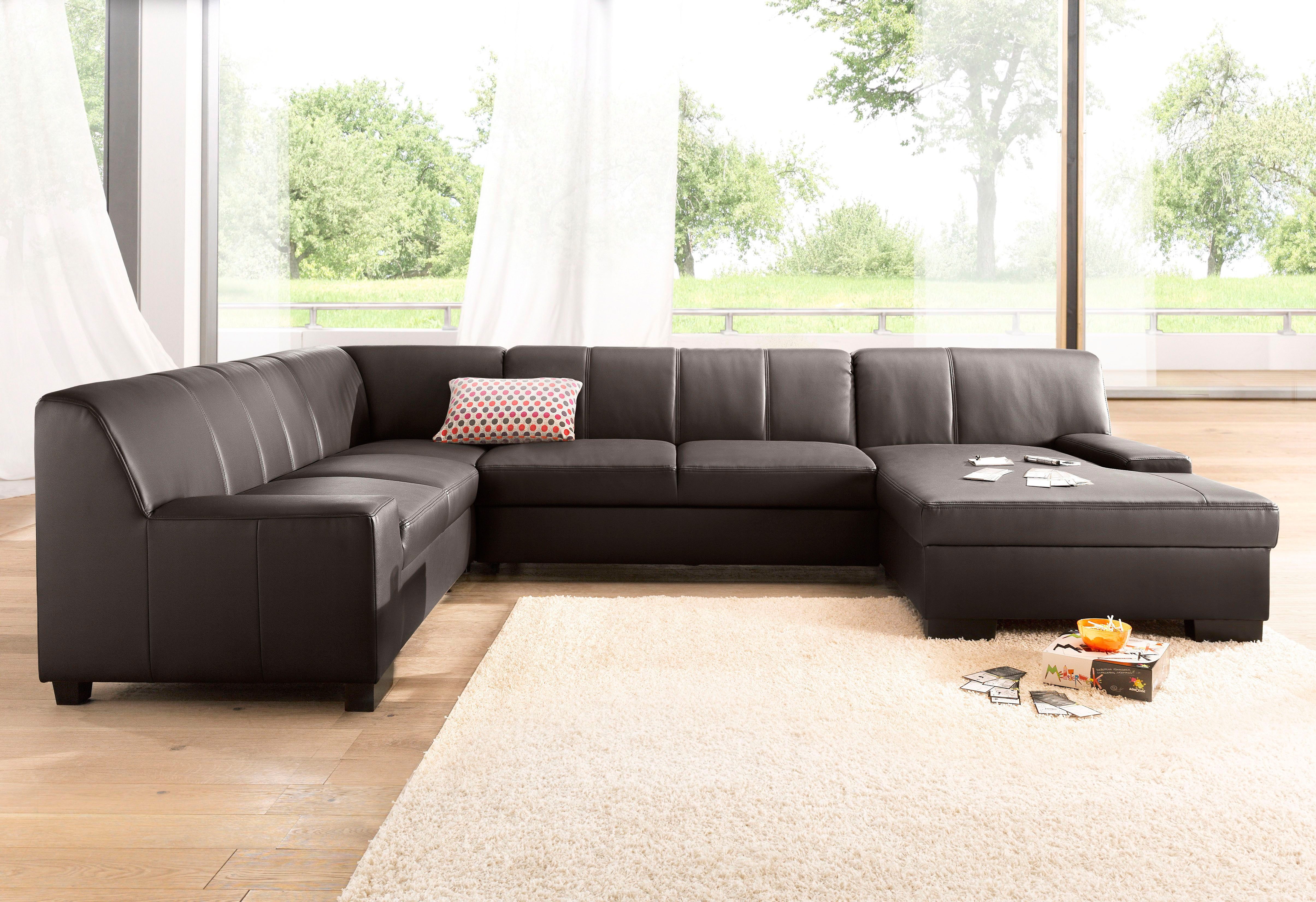 DOMO collection Zithoek Norma Top, elegant en modern, platte armleuningen, comfortabel, U-vorm
