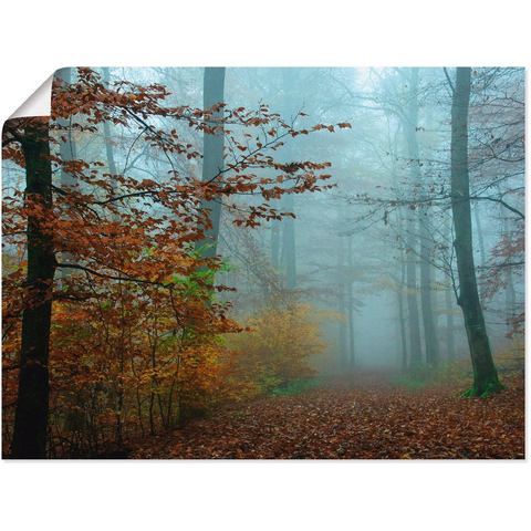 Artland artprint Nebel im Herbstwald