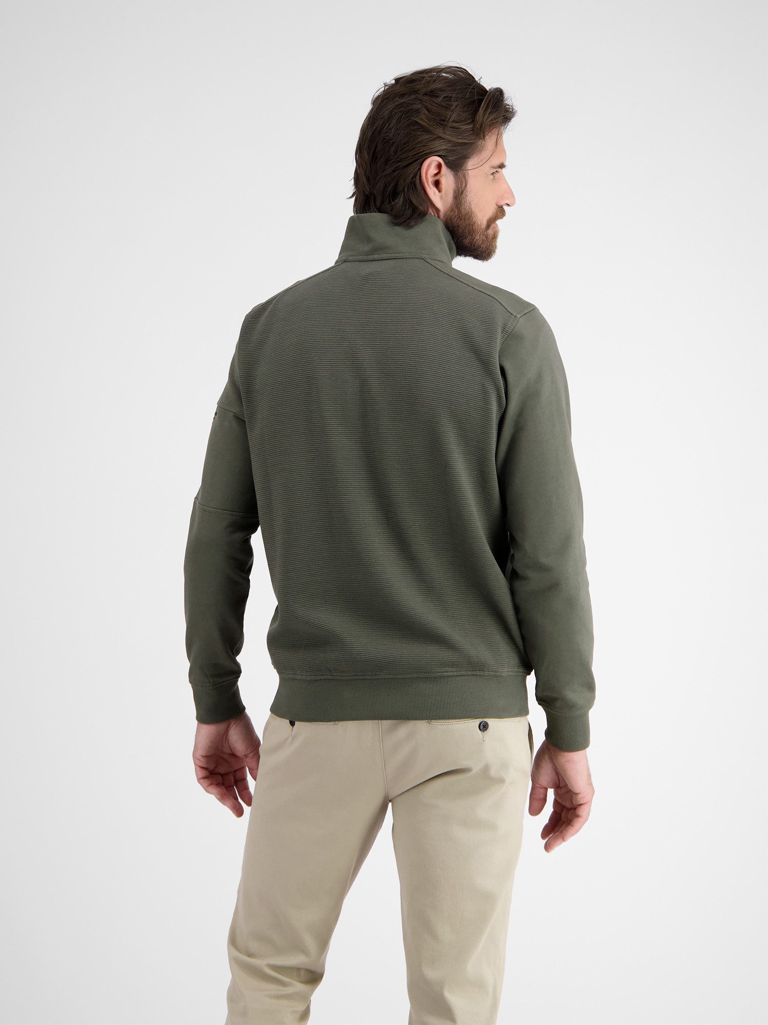 Lerros Sweatshirt LERROS heren sweatshirt met troyerkragen
