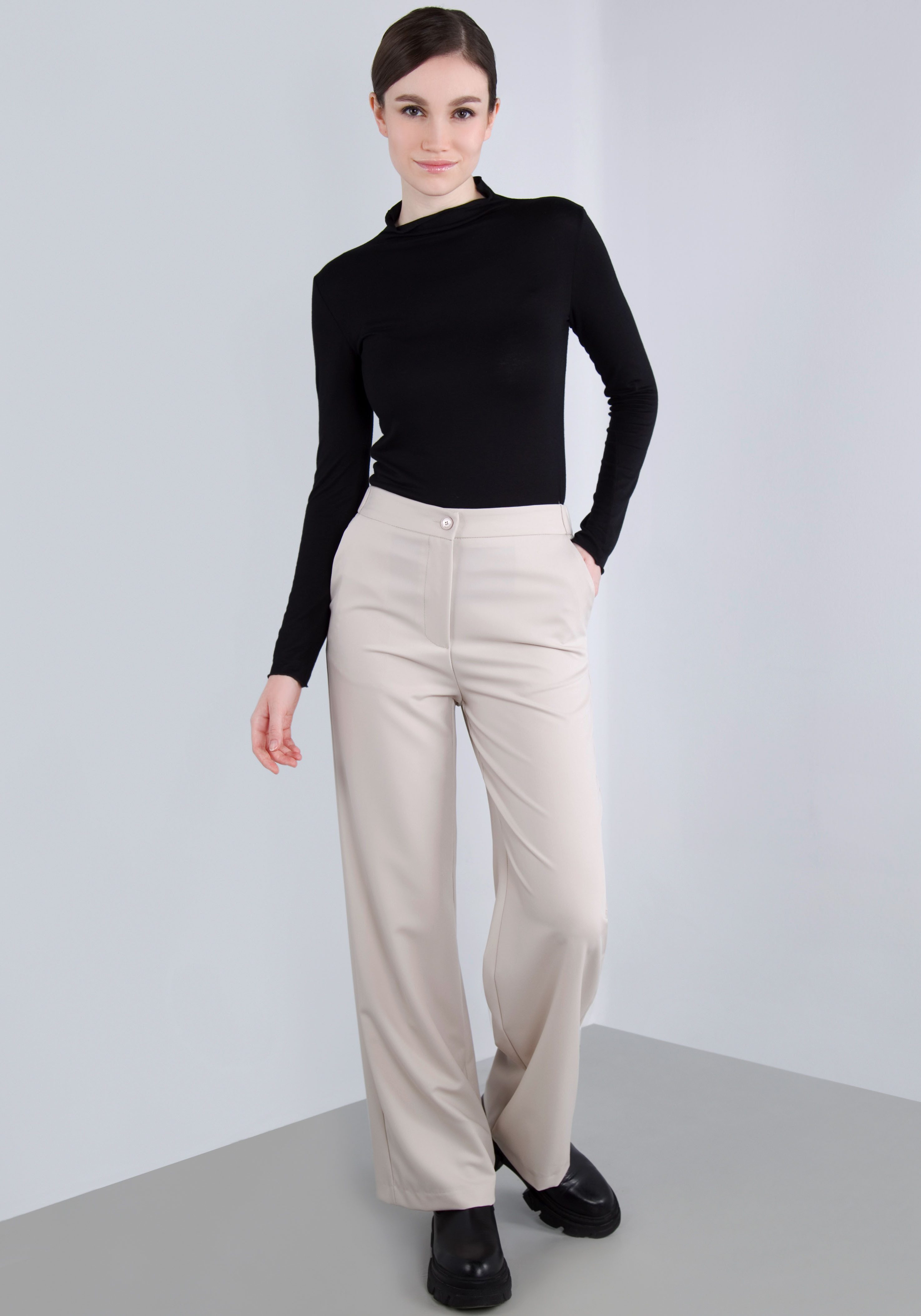 IMPERIAL Stoffen broek , casual wijde broek met elastische tailleband aan de achterkant