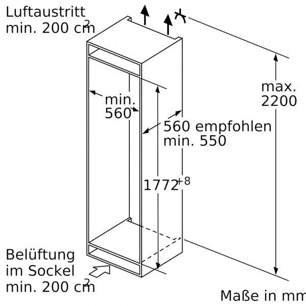 BOSCH Inbouw koel-vriescombinatie KIN86ADD0, 177,2 cm x 55,8 cm