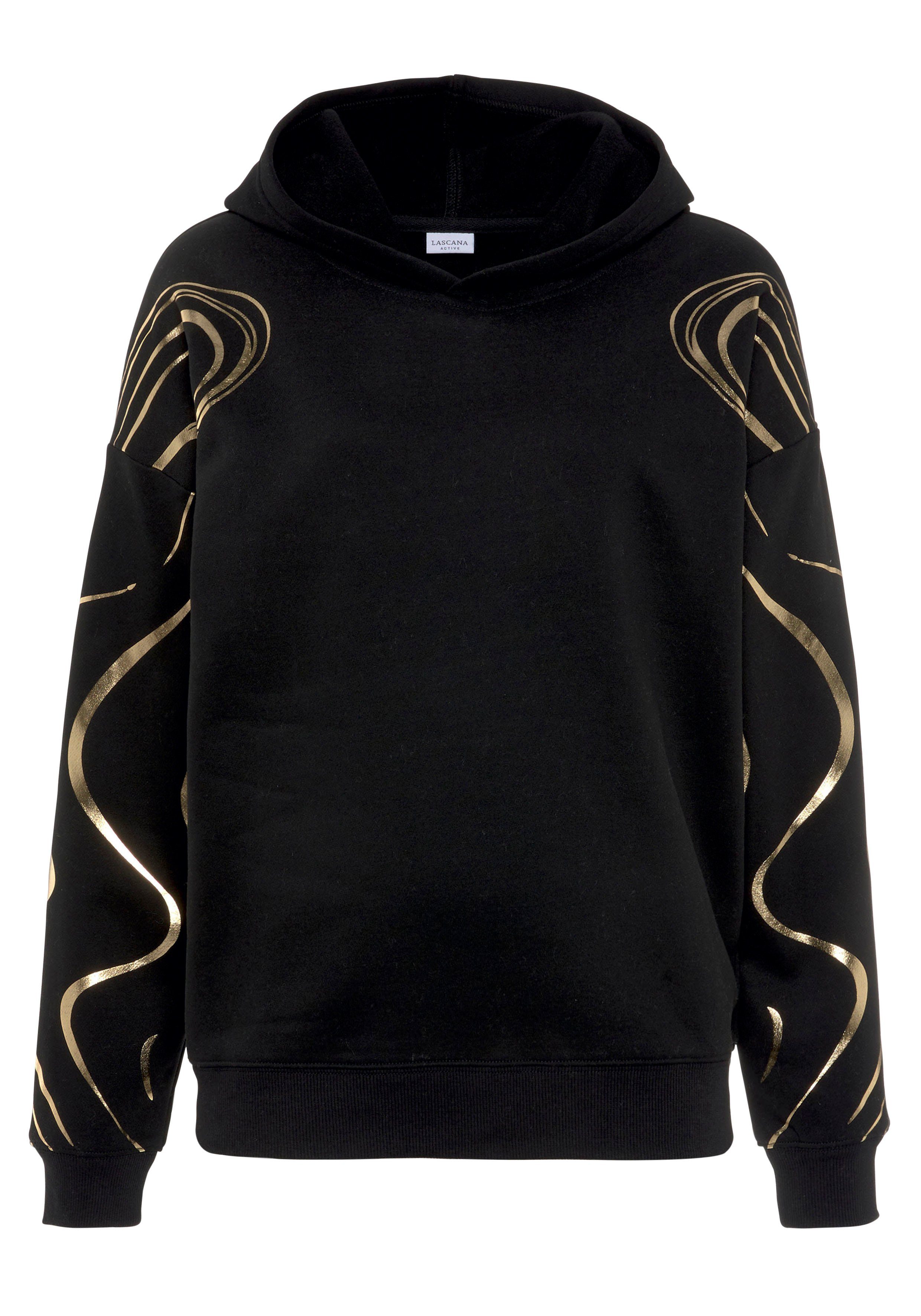 active by Lascana Hoodie met glanzende print