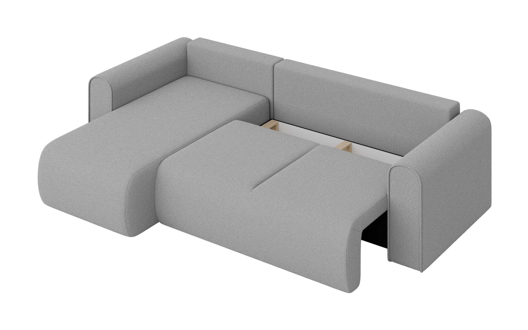 INOSIGN Hoekbank Zacharia optioneel slaapbank met opbergruimte, B/D/H 250/166/86 cm L-vorm met golfondersteuning, recamière aan beide zijden te monteren