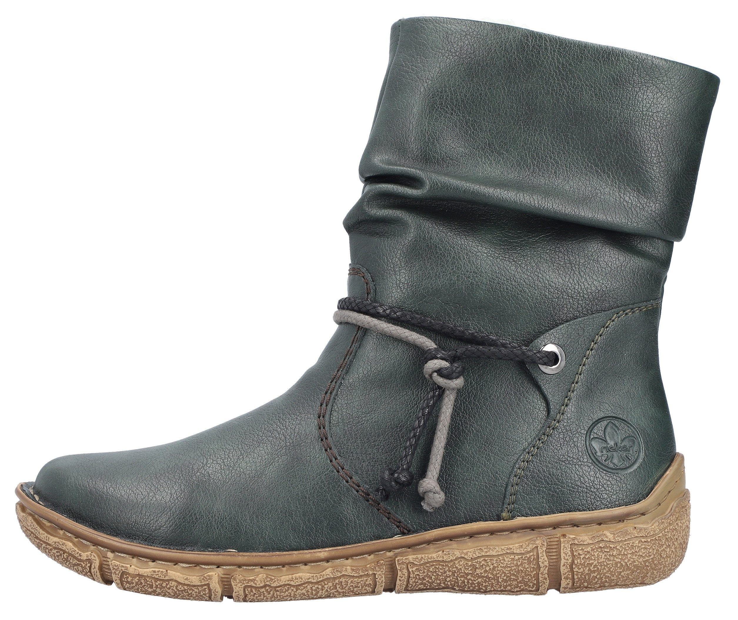 Rieker Winterlaarzen winter-enkellaars, slouchy schacht, ritssluiting, met warme voering