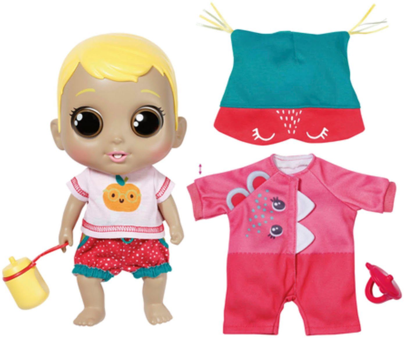 Zapf Creation® Babypop Chou Chou Baby, Blond met geluidseffecten en gelimiteerde pyjama