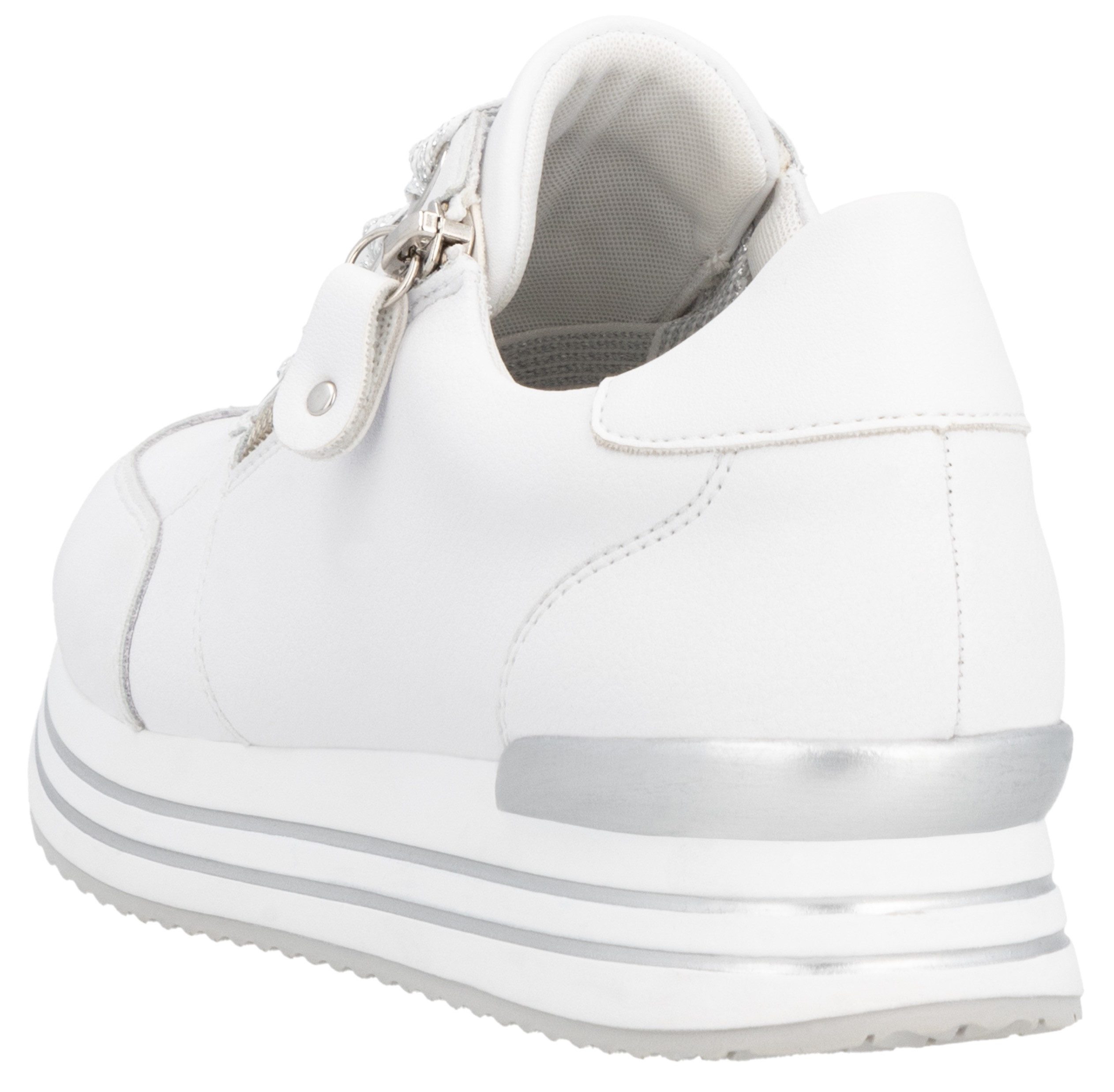 Remonte Plateausneakers , vrijetijdsschoen, halfschoen, veterschoen met gepolsterde schacht