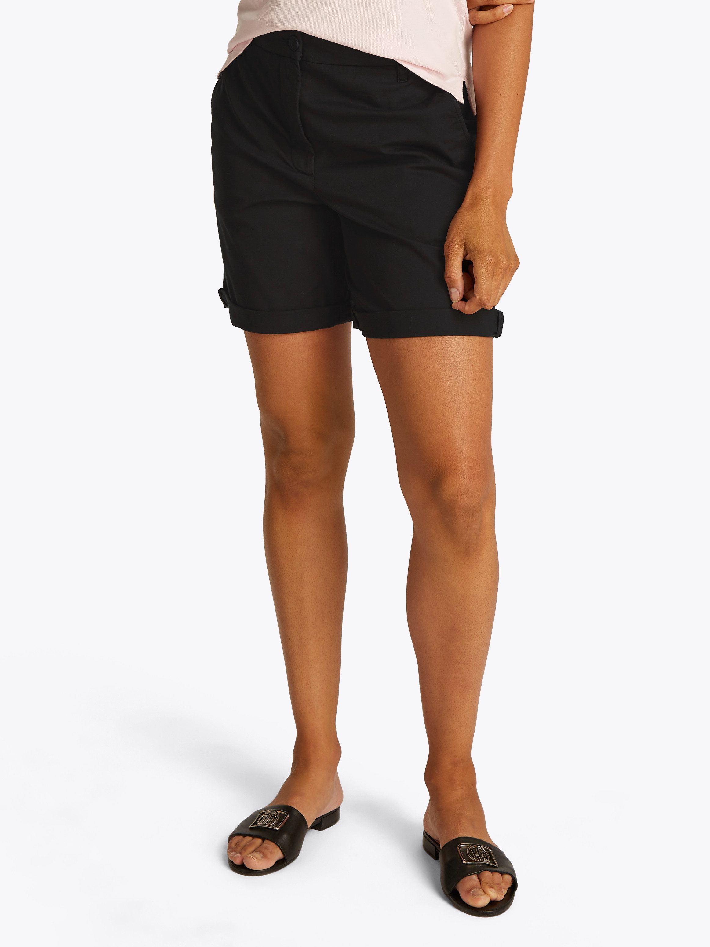 Tommy Hilfiger Chino-short CO BLEND GMD CHINO SHORT dames shorts & bermuda's maat 44 zwart