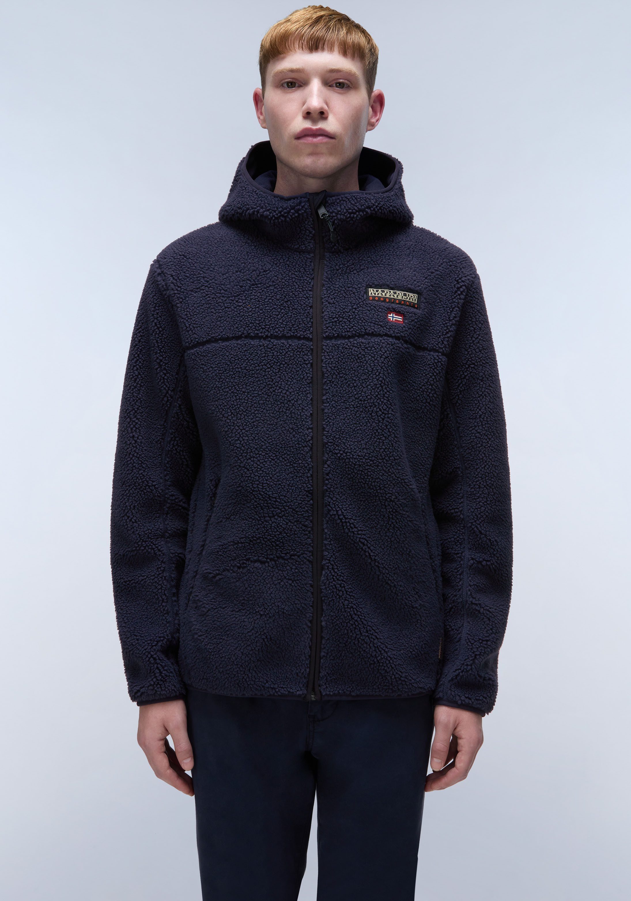 Napapijri Fleecejack TYNIK heren fleece vesten maat M blauw