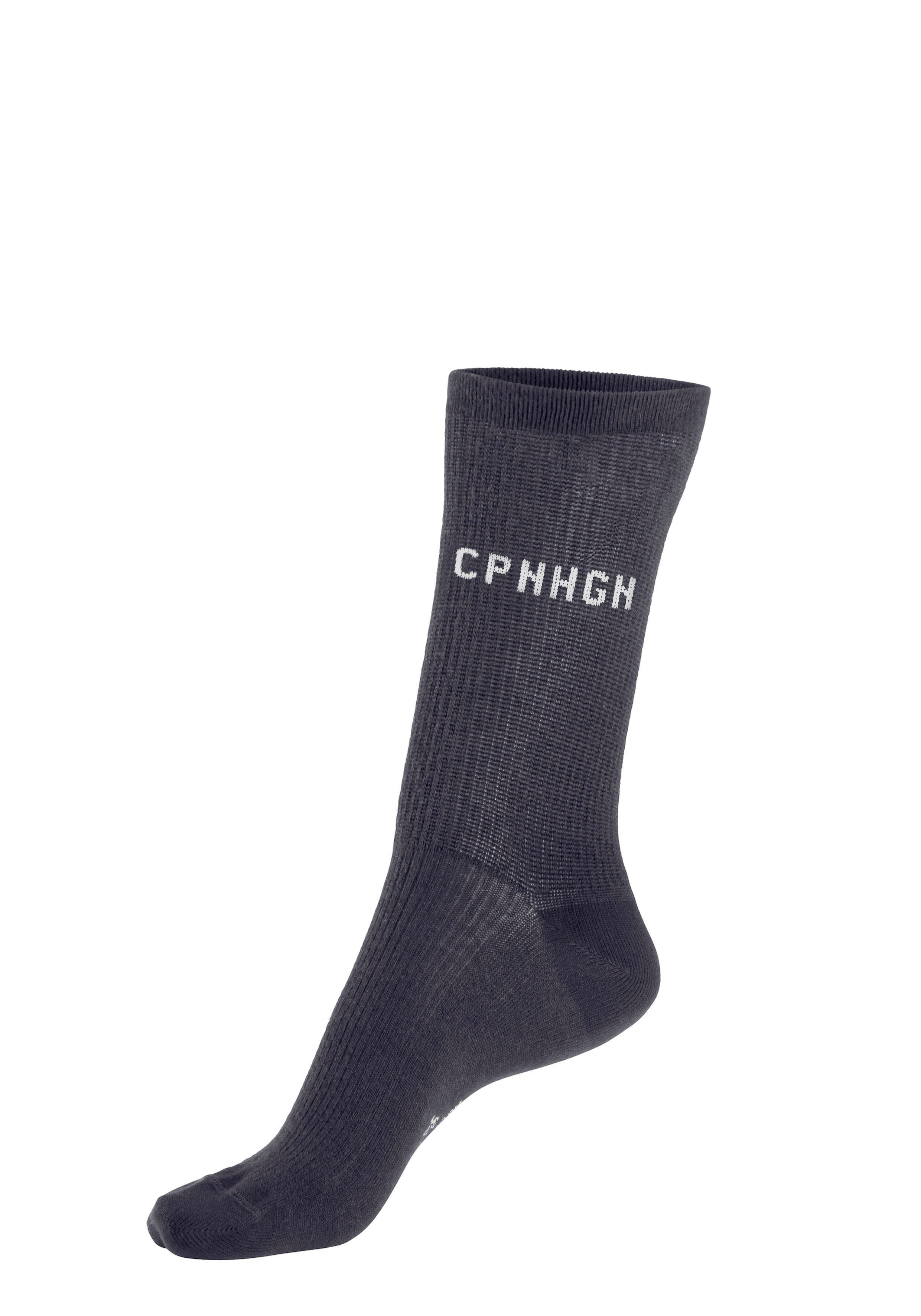 Copenhagen Studios Basic sokken met ribstructuur en borduursel (set, 3 paar)