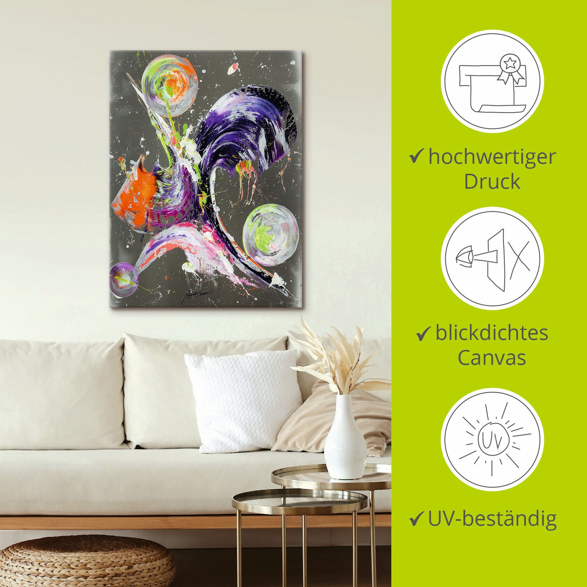Artland Artprint Abstractie XXI als artprint op linnen, poster in verschillende formaten maten
