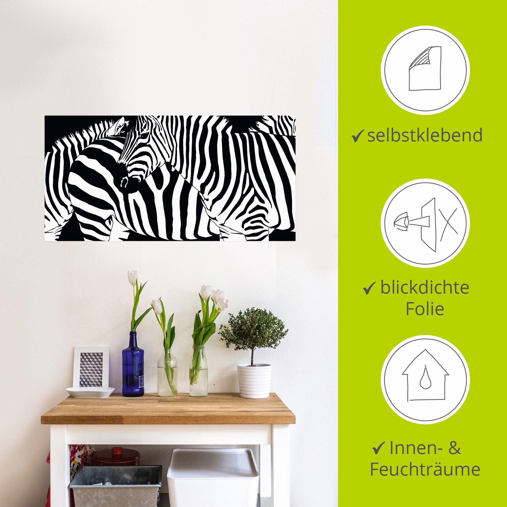 Artland Wandfolie Zebrastrepen