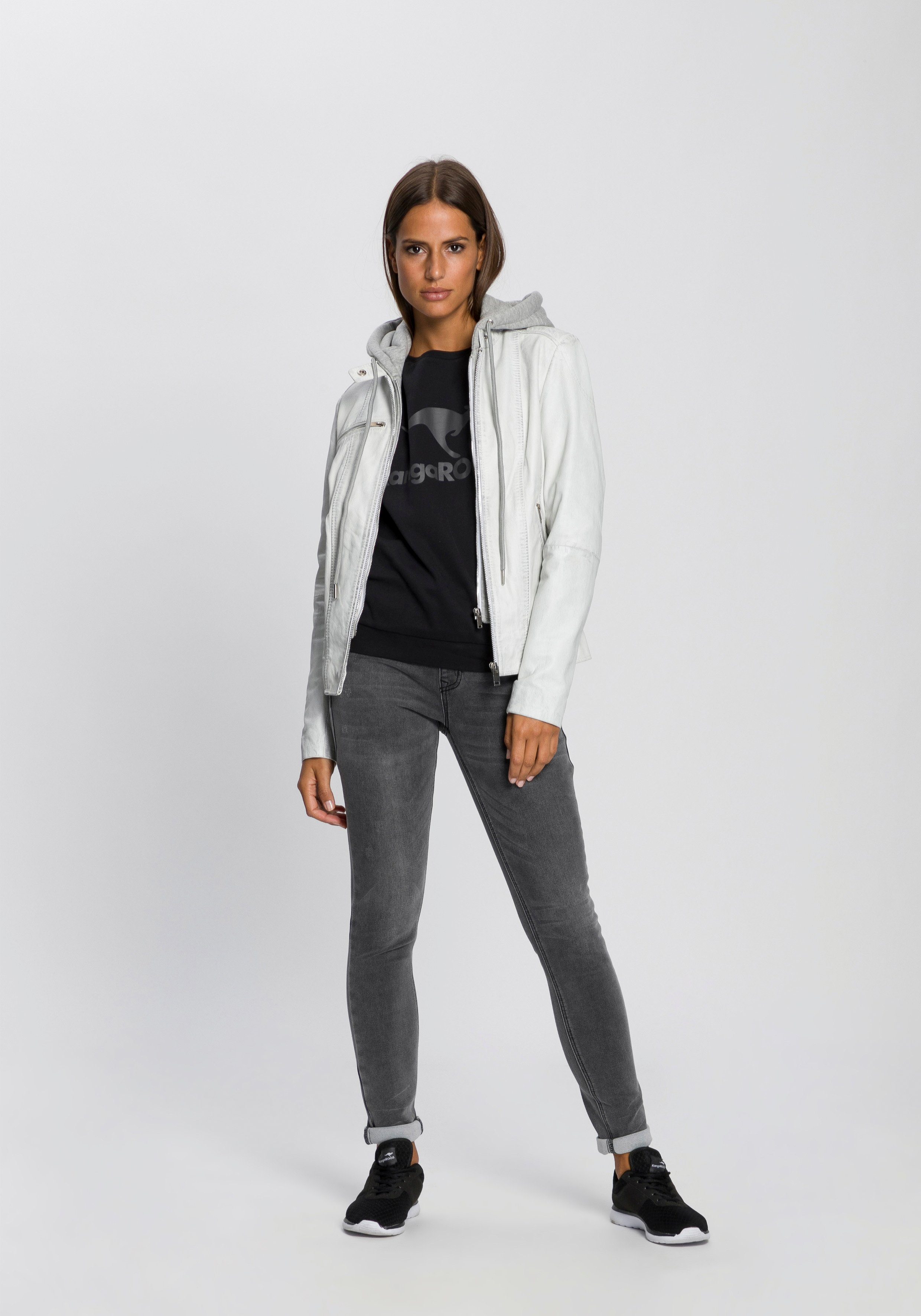 KangaROOS Sweatshirt Lange mouwen, figuurvolgende snit, met print, ronde hals