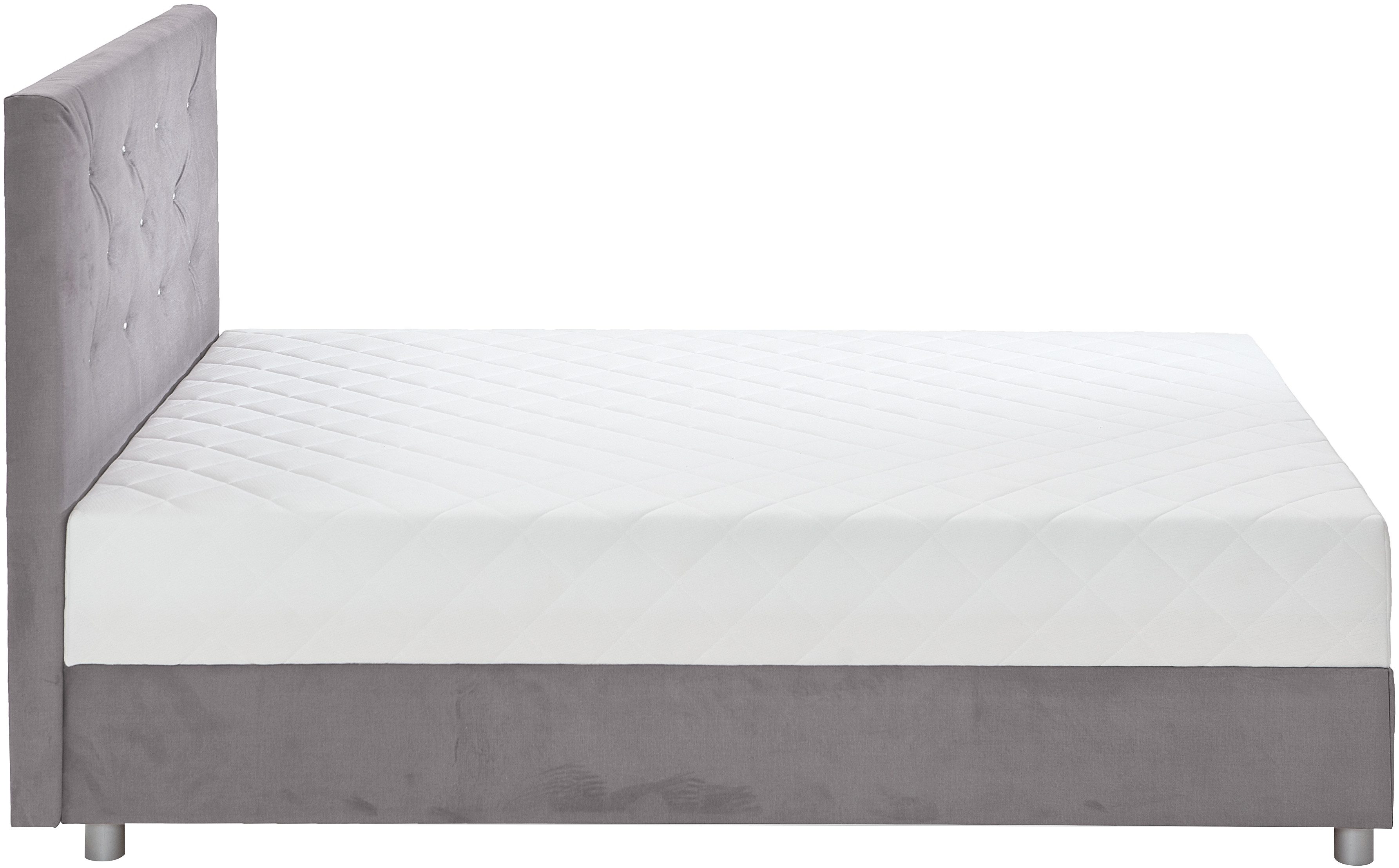ATLANTIC home collection Boxspring CELIA in hoogwaardige fluweellook met pocketveringsmatras, bedkist en strassteentjes