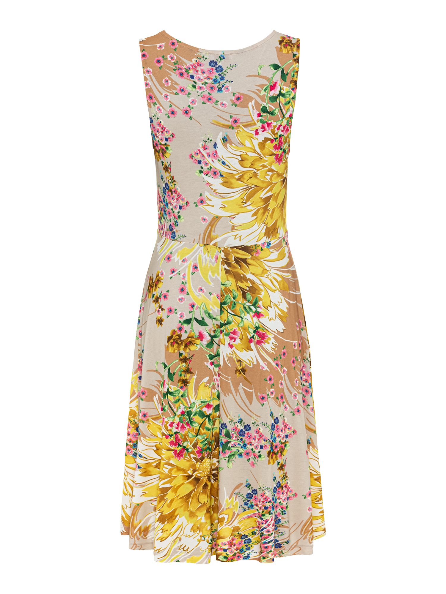 Lascana Jerseyjurk met all-over print en striklint, jurk met bandjes, strandjurk, zomers