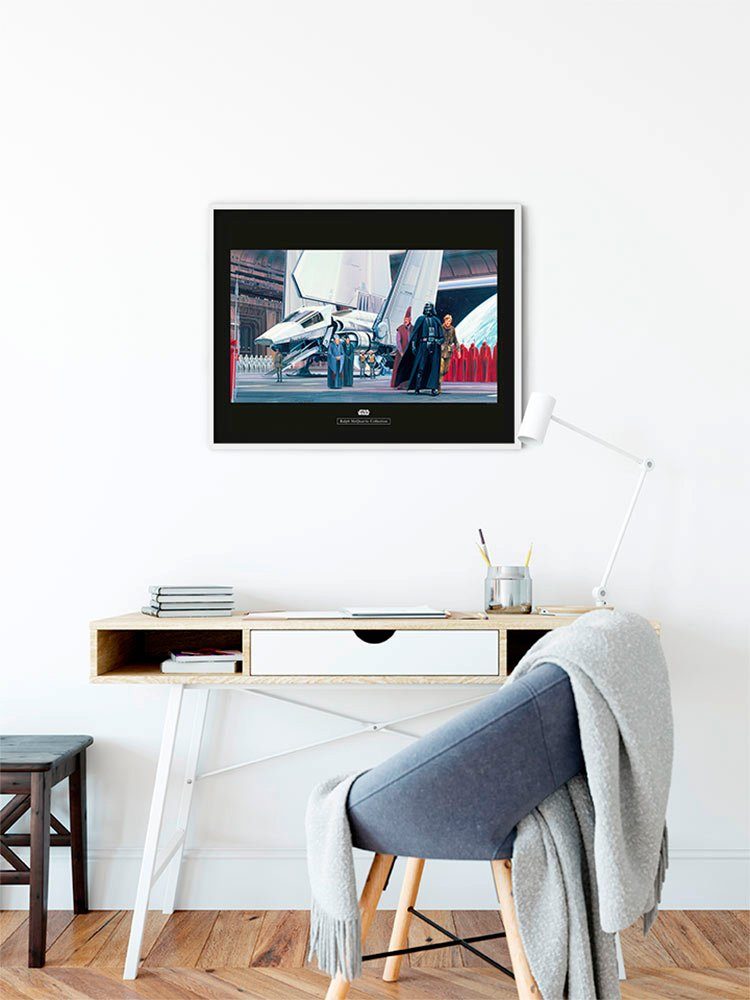 Komar Wanddecoratie Star Wars Classic RMQ Death star Shuttle dok Wanddecoratie voor de kinderkamer - zonder lijst (1 stuk)