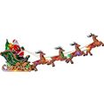eglo led deco-figuur deerville rgb led-kerstman op slee met rendieren - kerstversiering - kerst - decoratie - deco - winter - raamdecoratie - verlichting - licht - decoratieartikelen (1 stuk) multicolor
