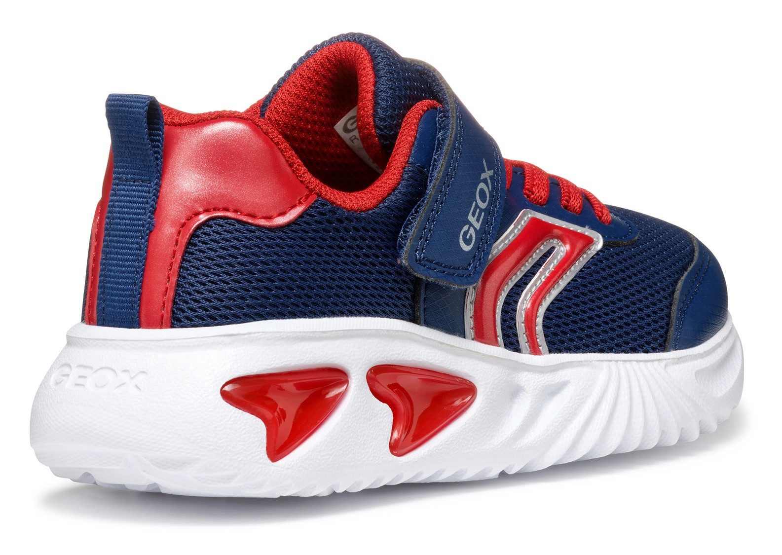 Geox Sneakers J ASSISTER BOY knipperschoen , sportschoen, klittenbandschoen met opvallend knipperende zool