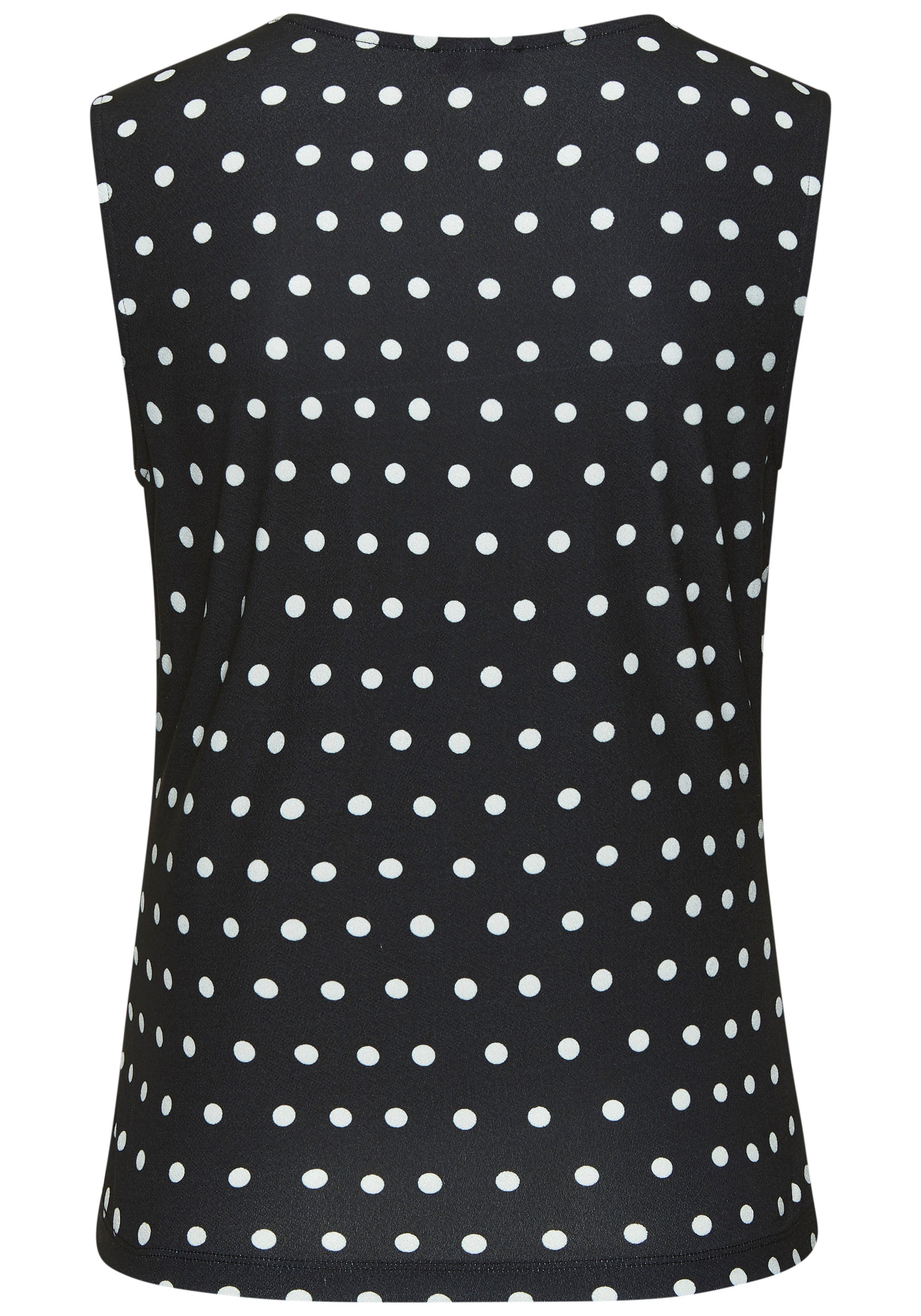 Lascana Tanktop in wikkel-look, blousetop met alloverprint en zijraffing