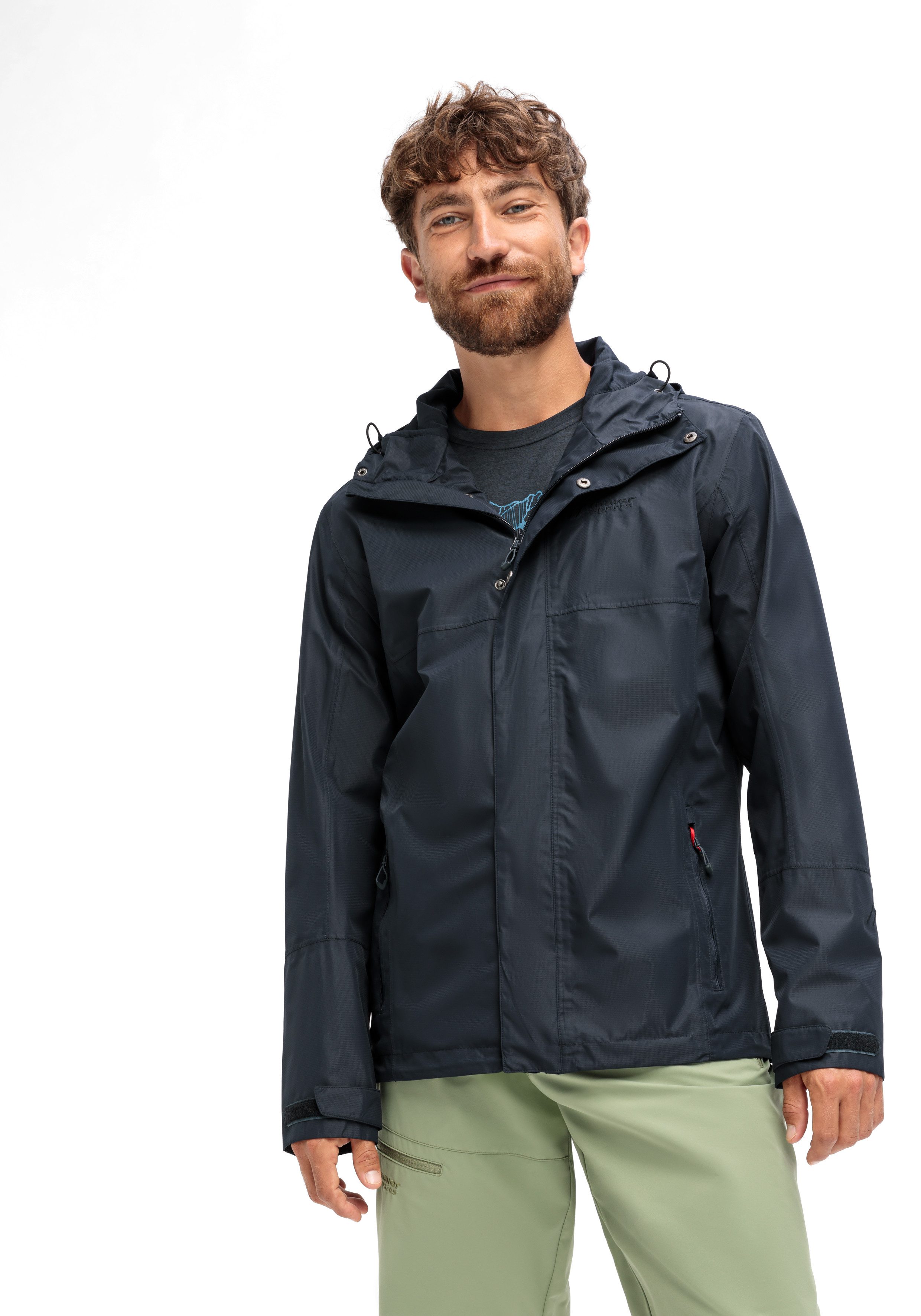 Maier Sports Outdoorjack Abbenstein M Heren jacke waterdicht, functionele jas met 2 buitenzakken + binnenzak