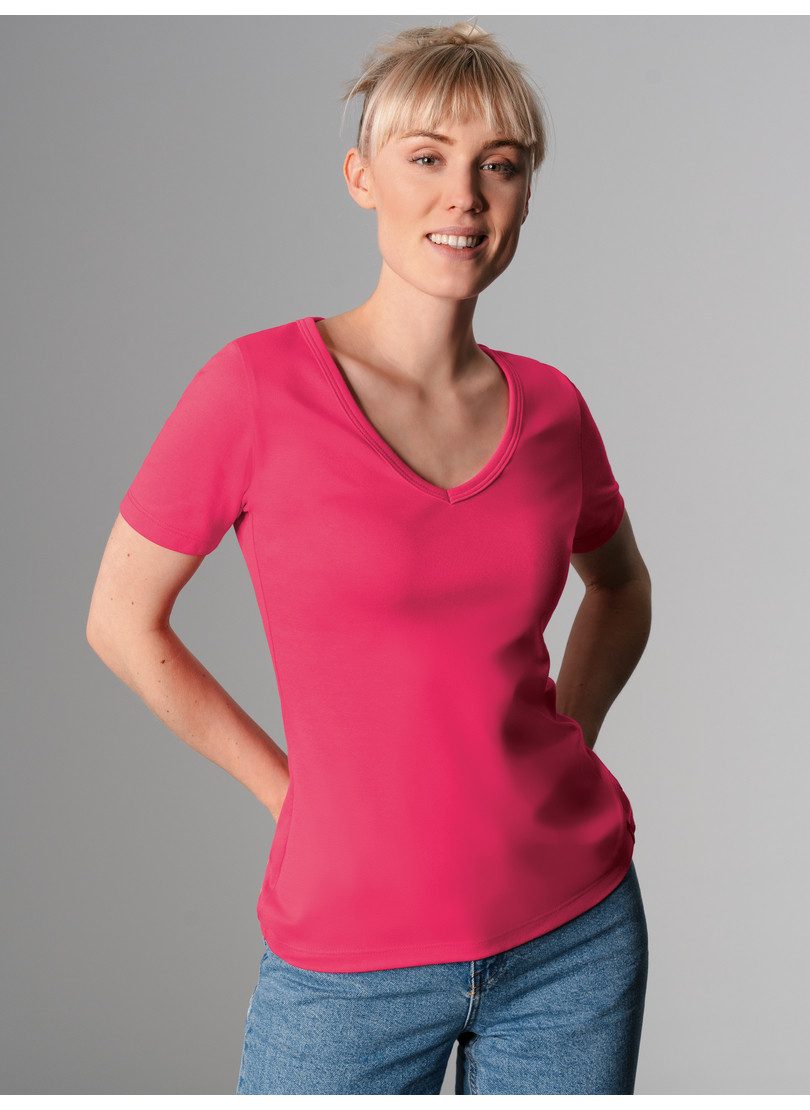 Trigema T-shirt TRIGEMA T-shirt (1-delig) dames t-shirts maat M roze