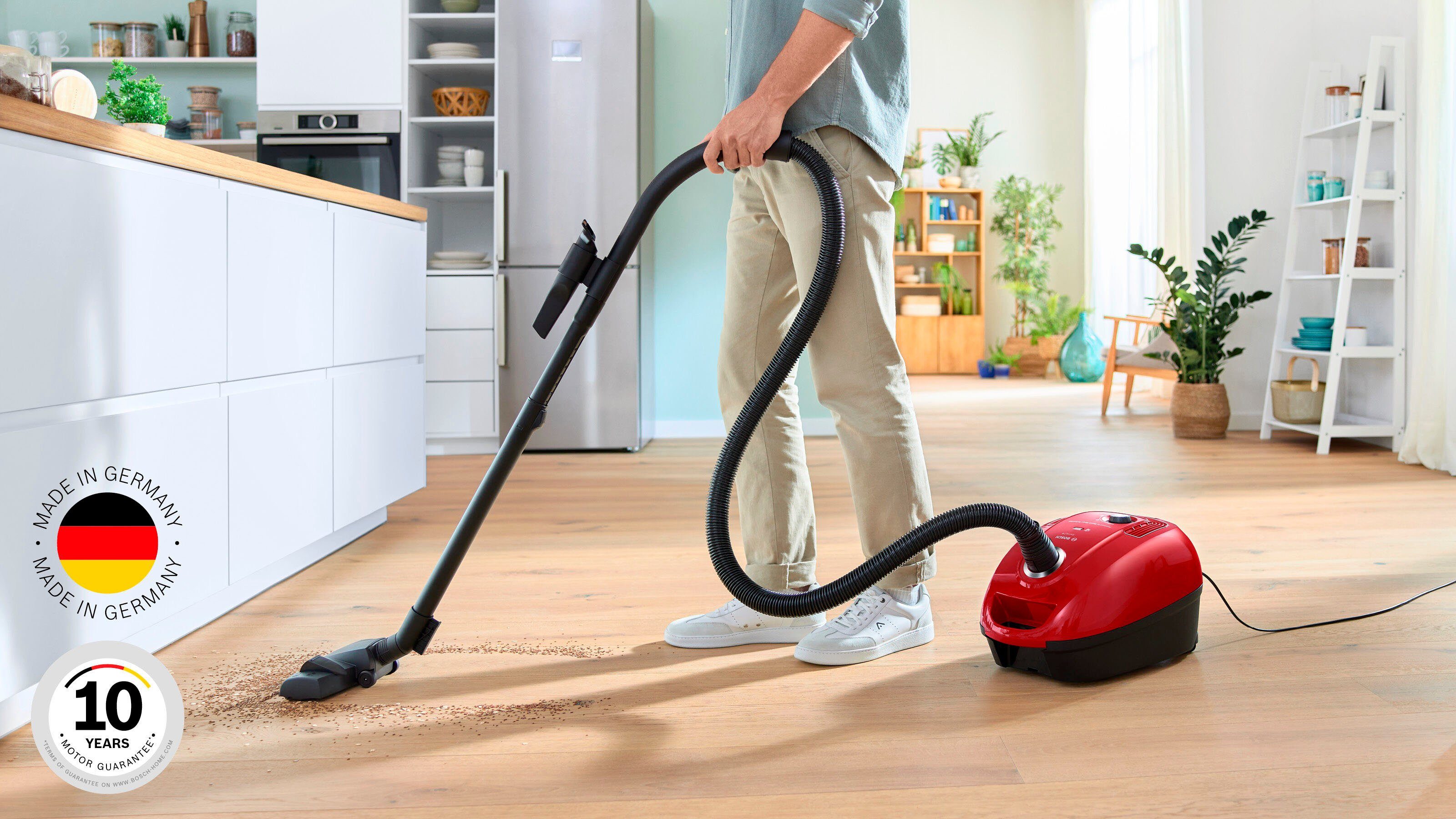 BOSCH Stofzuiger BGD38RD1H van 30% gerecyclede kunststof