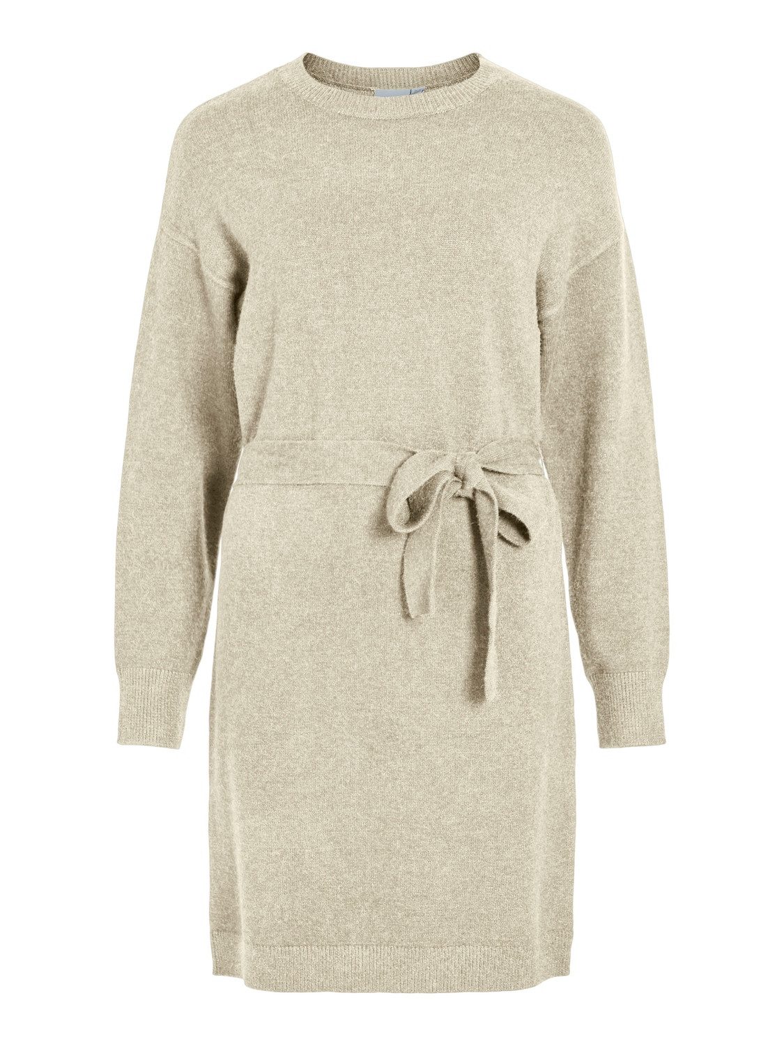 Vila Gebreide jurk VIRIL O-NECK L/S BELT KNIT DRESS - NOOS