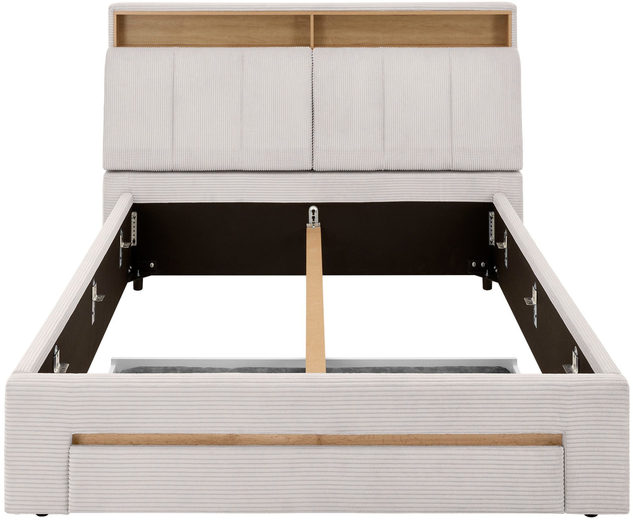 INOSIGN Gestoffeerd bed CiTY/GiRON,, gepolsterd opbergbed, met LED-verlichting Bedkisten met hondenbed of als opbergruimte, opklapbare hoofdeinden