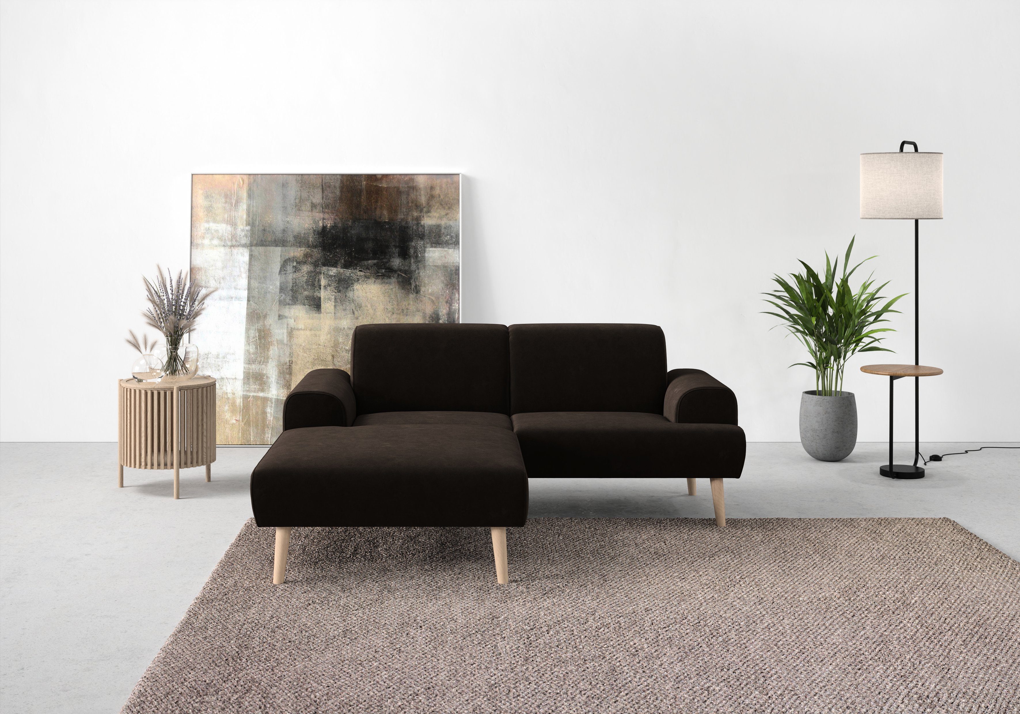 andas Hoekbank Swift L-vorm Binnenveringsinterieur, bxdxh: 192x83x176 cm bruin, hoekbanken, Recamiere links