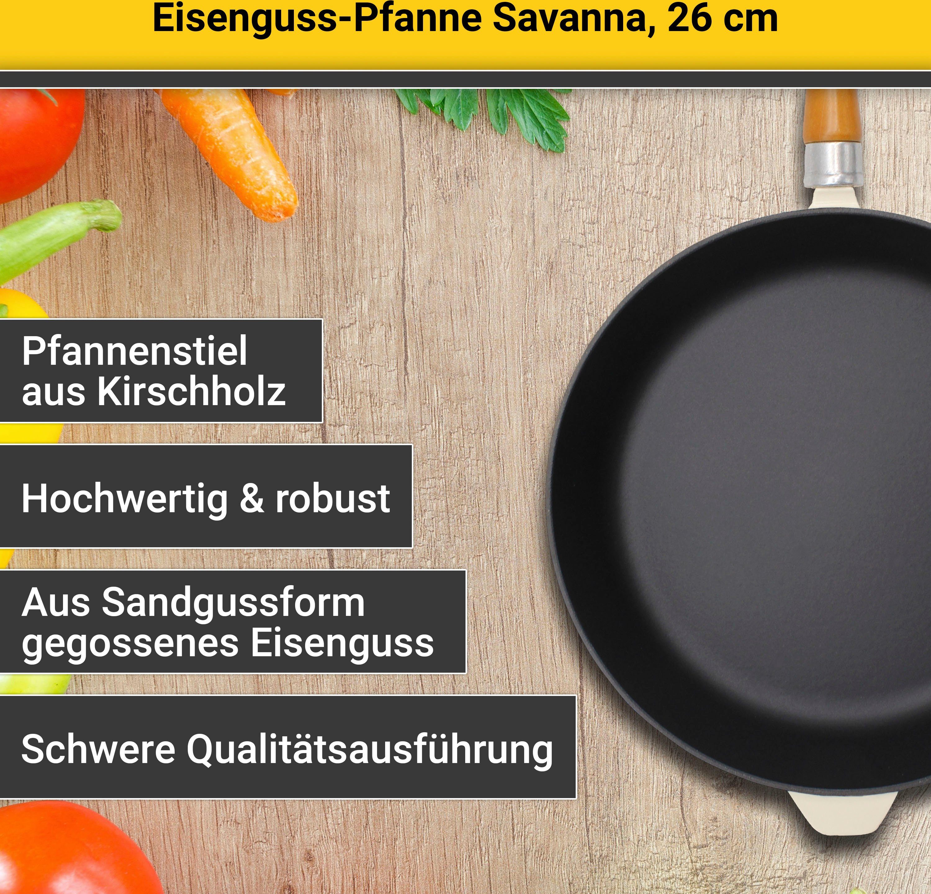 Krüger Koekenpan Einsenguss pan SAVANNA voor inductiekookvelden geschikt (1-delig)