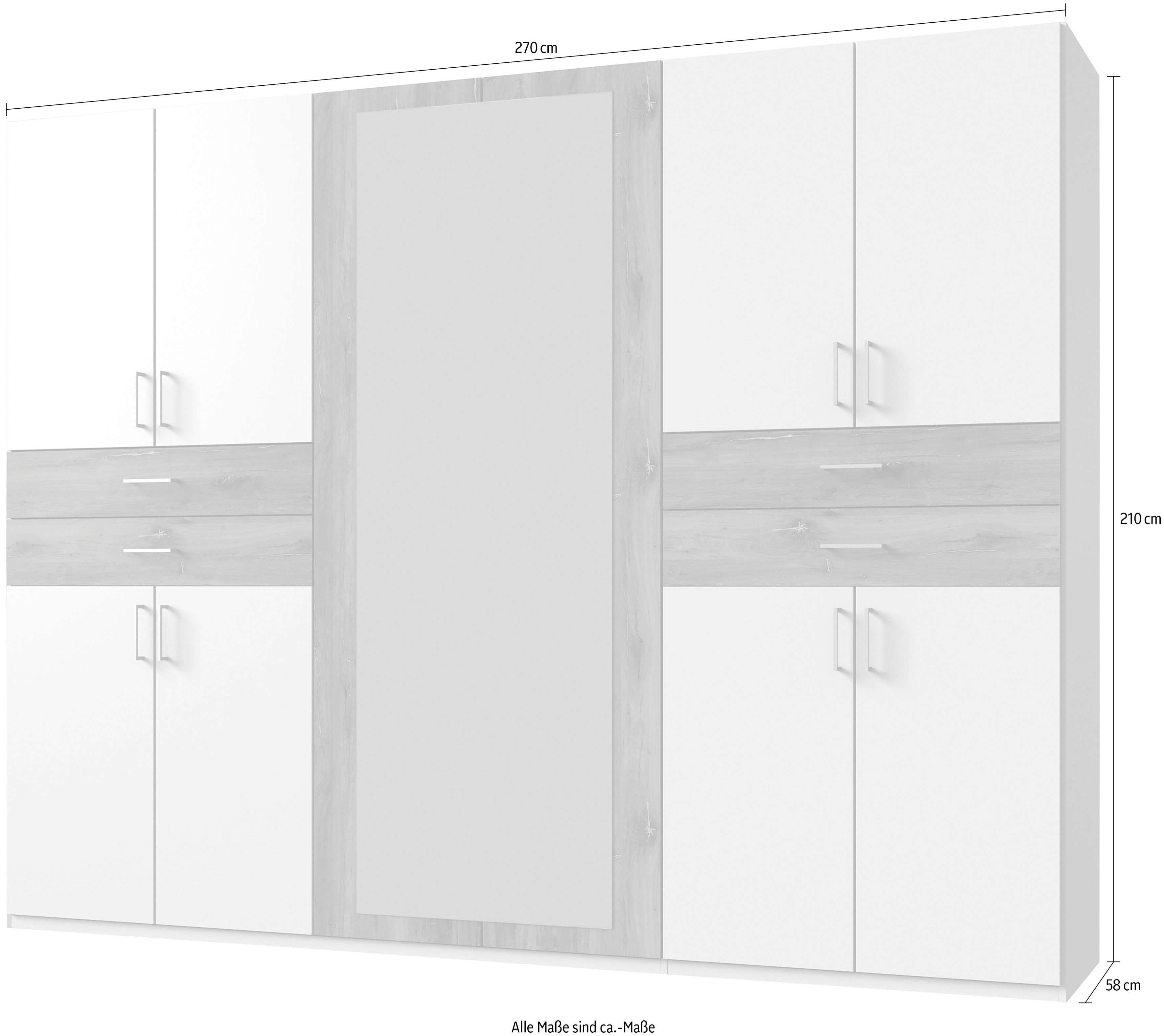 Wimex Kledingkast Taiga kledingkast met spiegel OTTOs Choice besteller met lades op comfortabele hoogte, garderobe slaapkamerkast