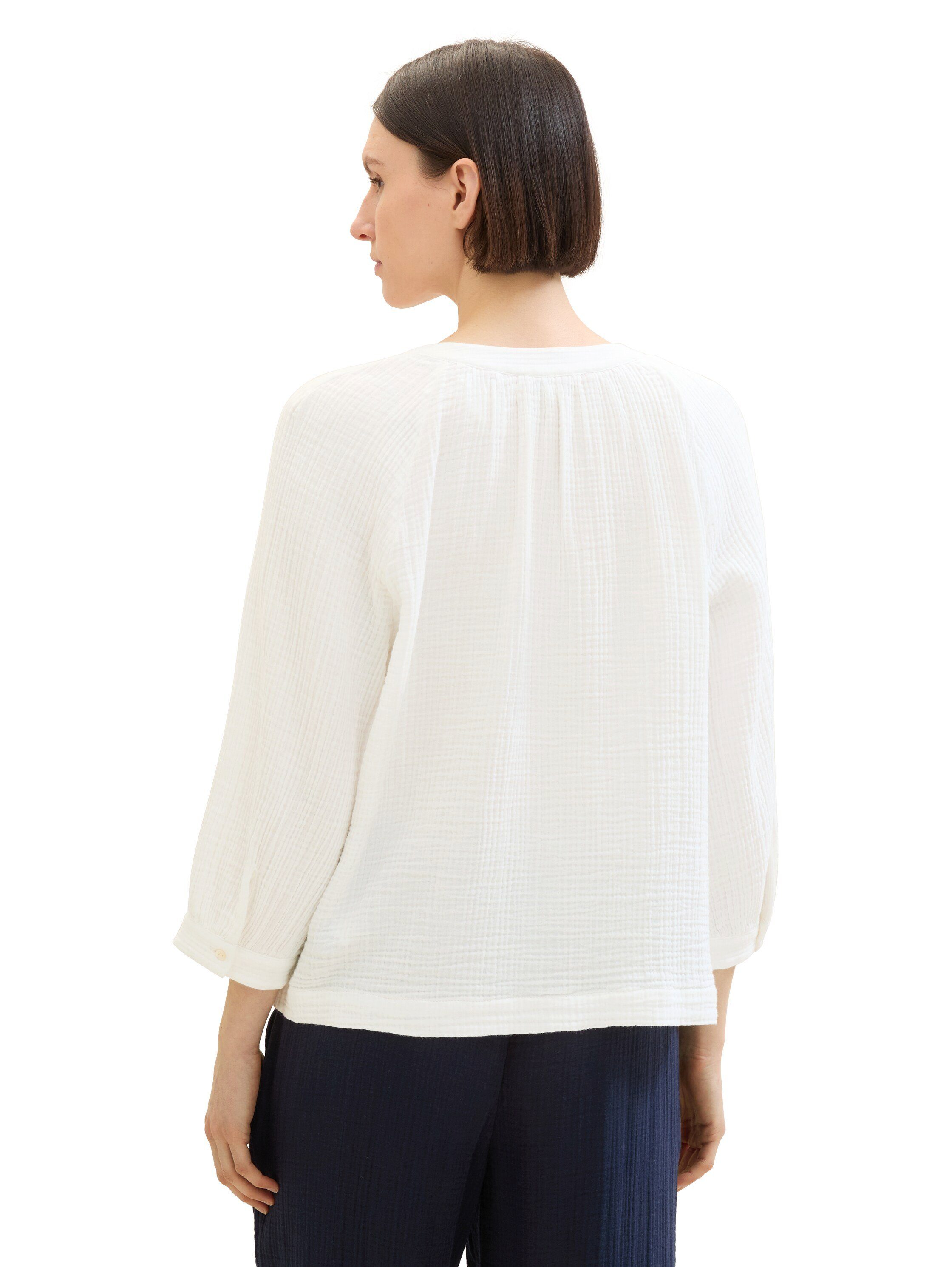 Tom Tailor Gekreukte blouse in krinkel-look
