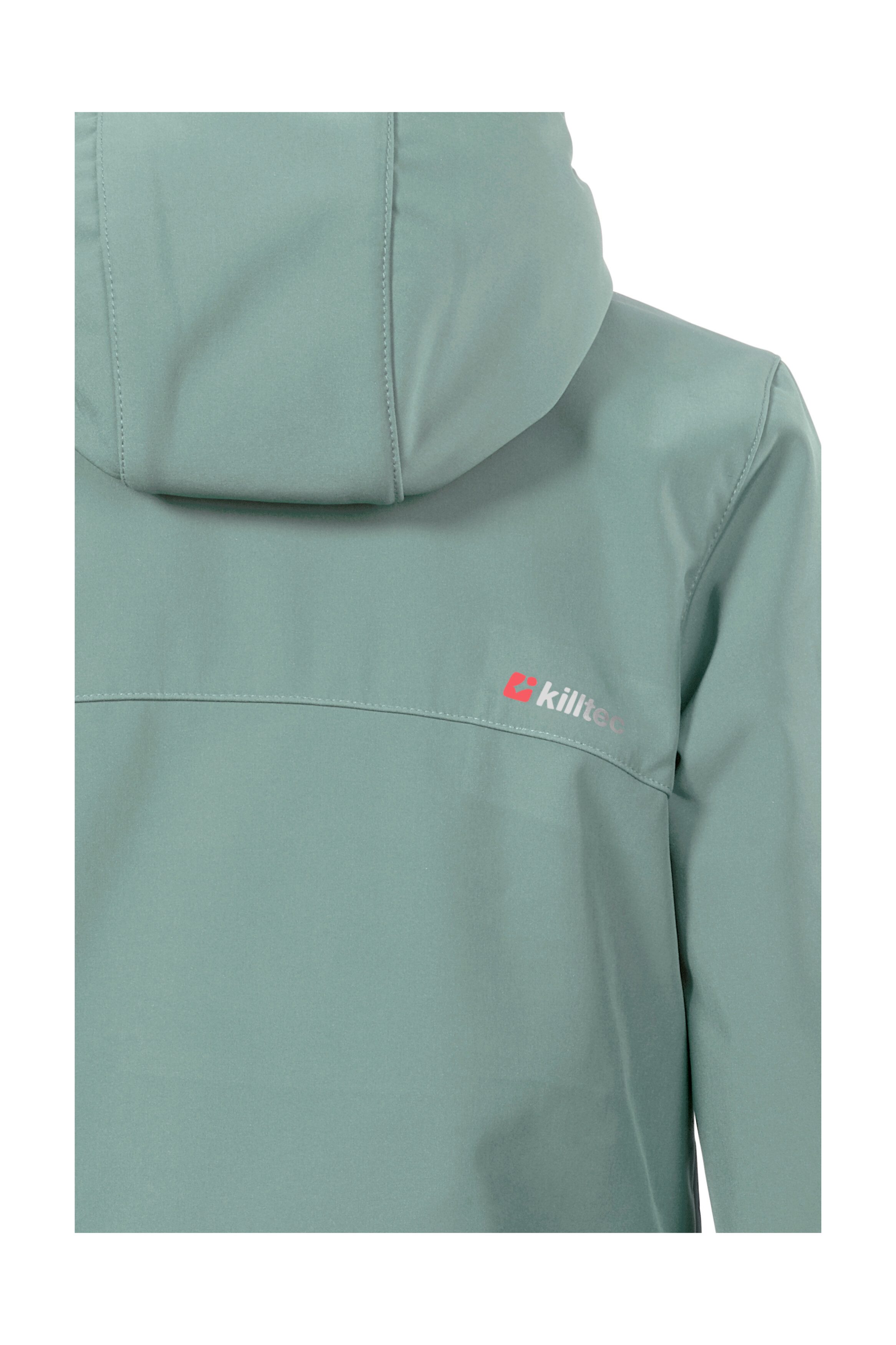 Killtec Softshell-jack Girls softshell-jack Waterafstotend, verstelbare capuchon en mouwen, fleece binnenvoering
